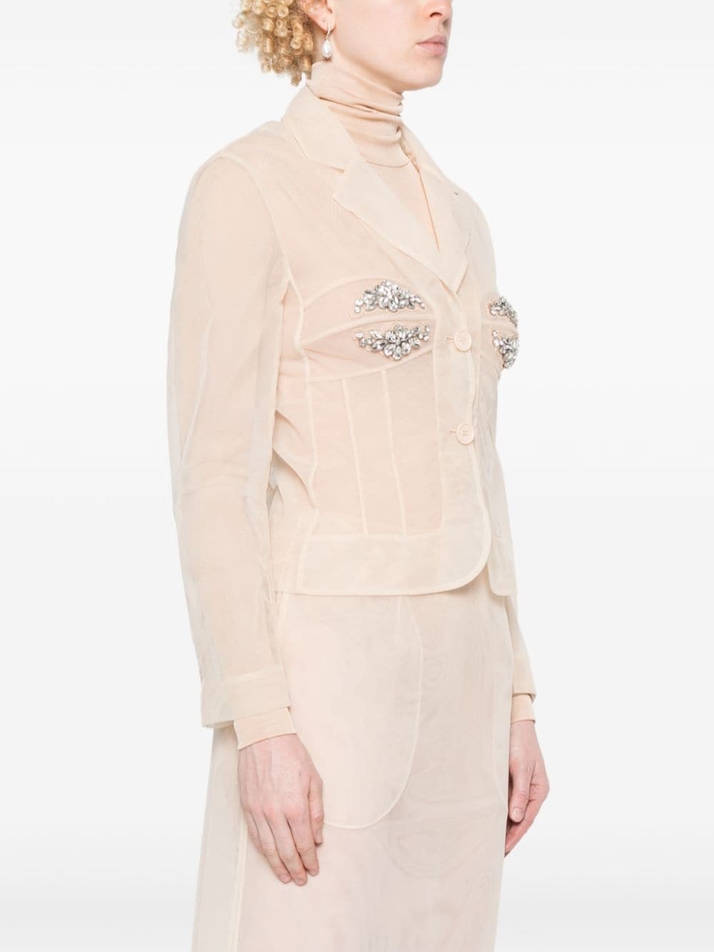crystal-embellished shirt - 3