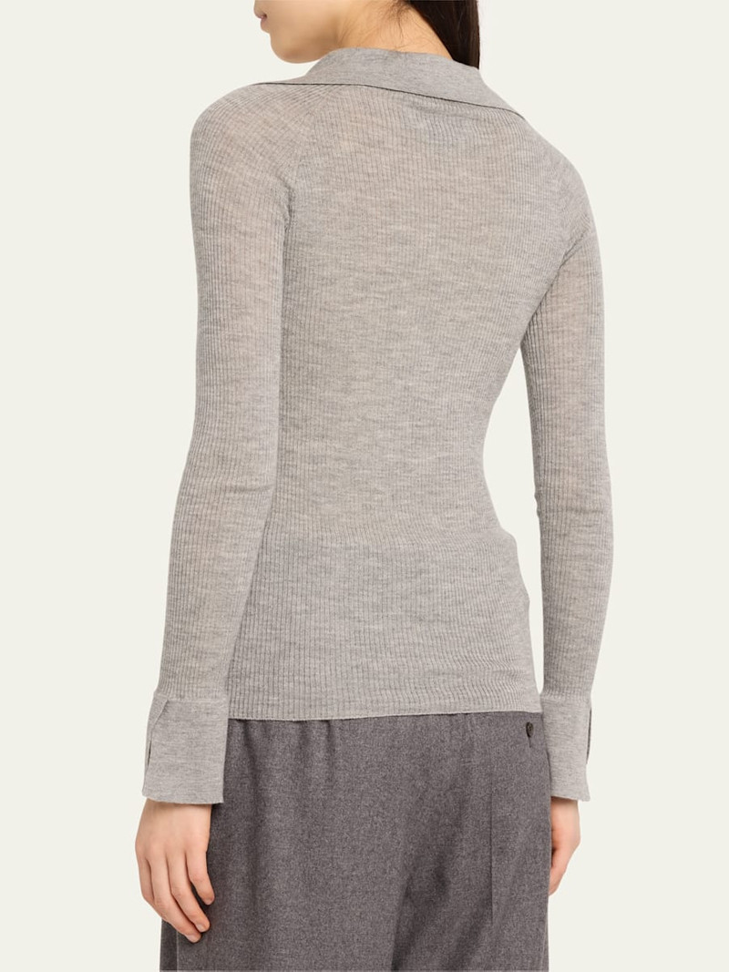 SA SU PHI Ribbed Cashmere Polo Shirt outlook