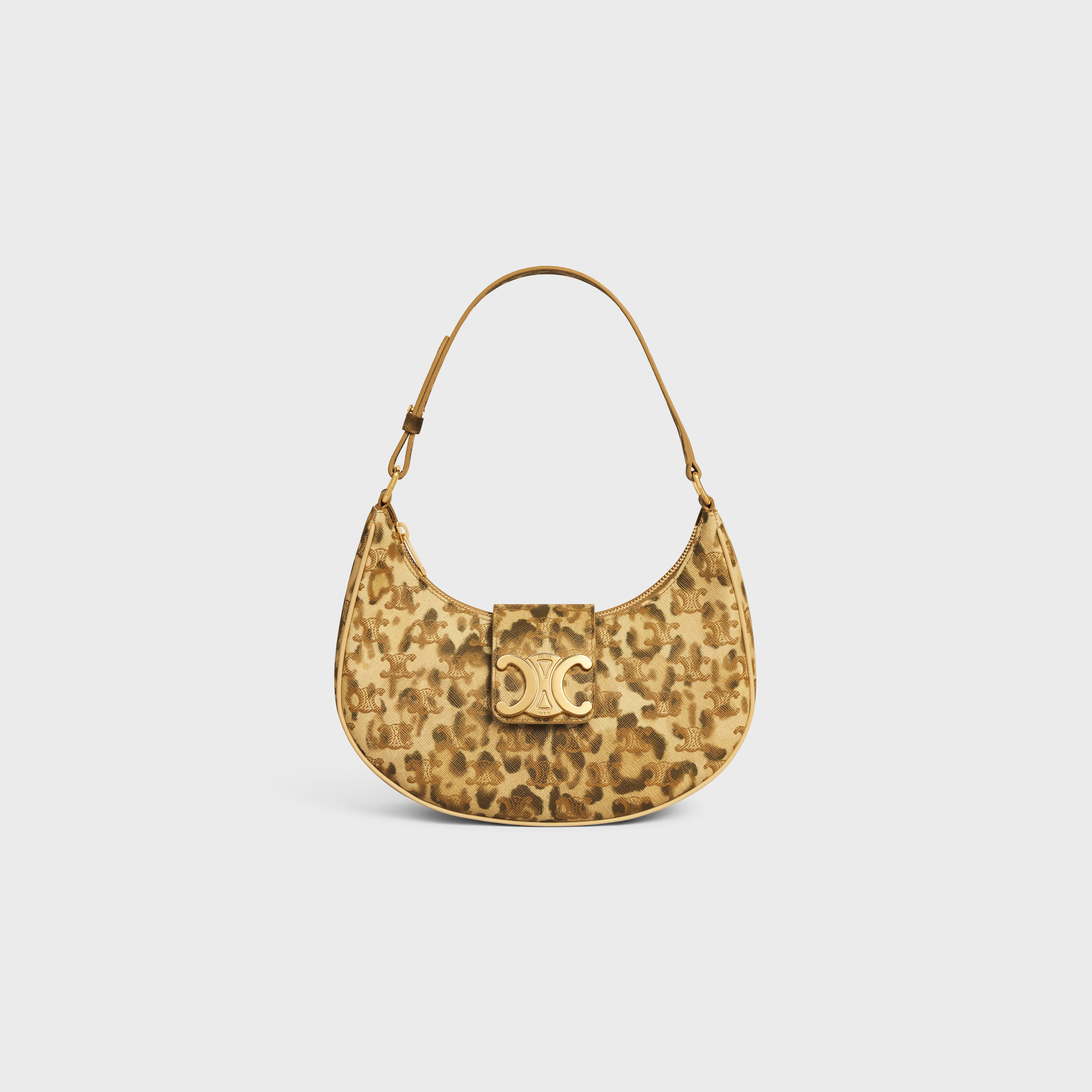 MEDIUM AVA TRIOMPHE BAG in Triomphe Canvas with leopard print - 1