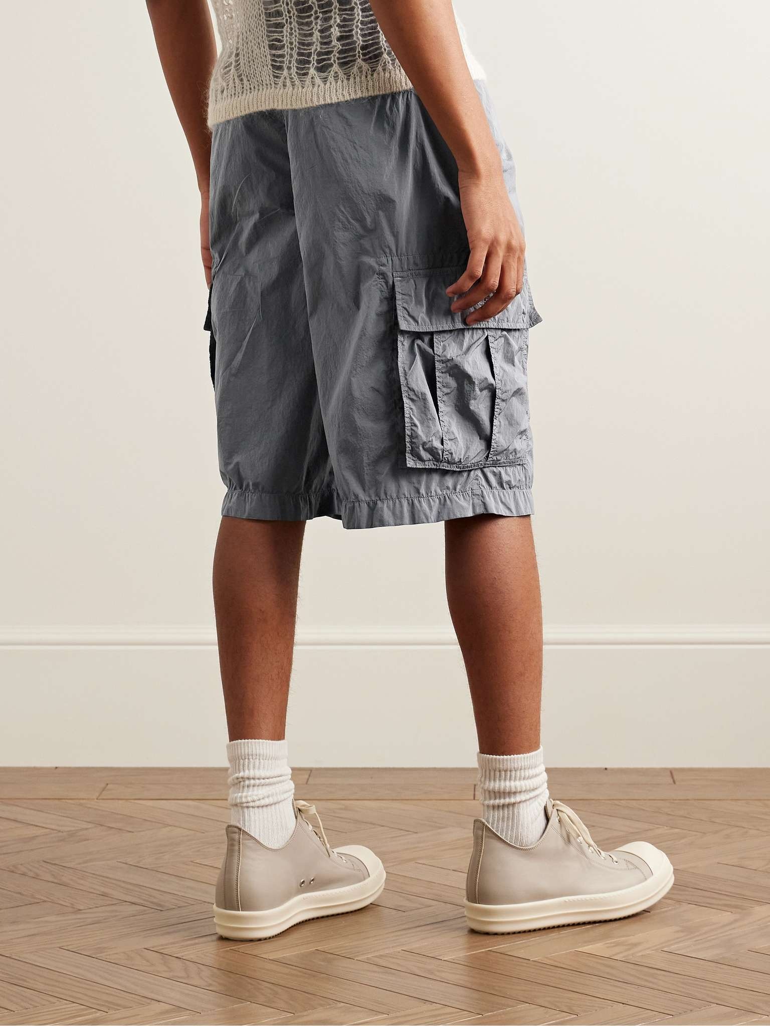 Straight-Leg Reflective Shell Cargo Shorts - 4