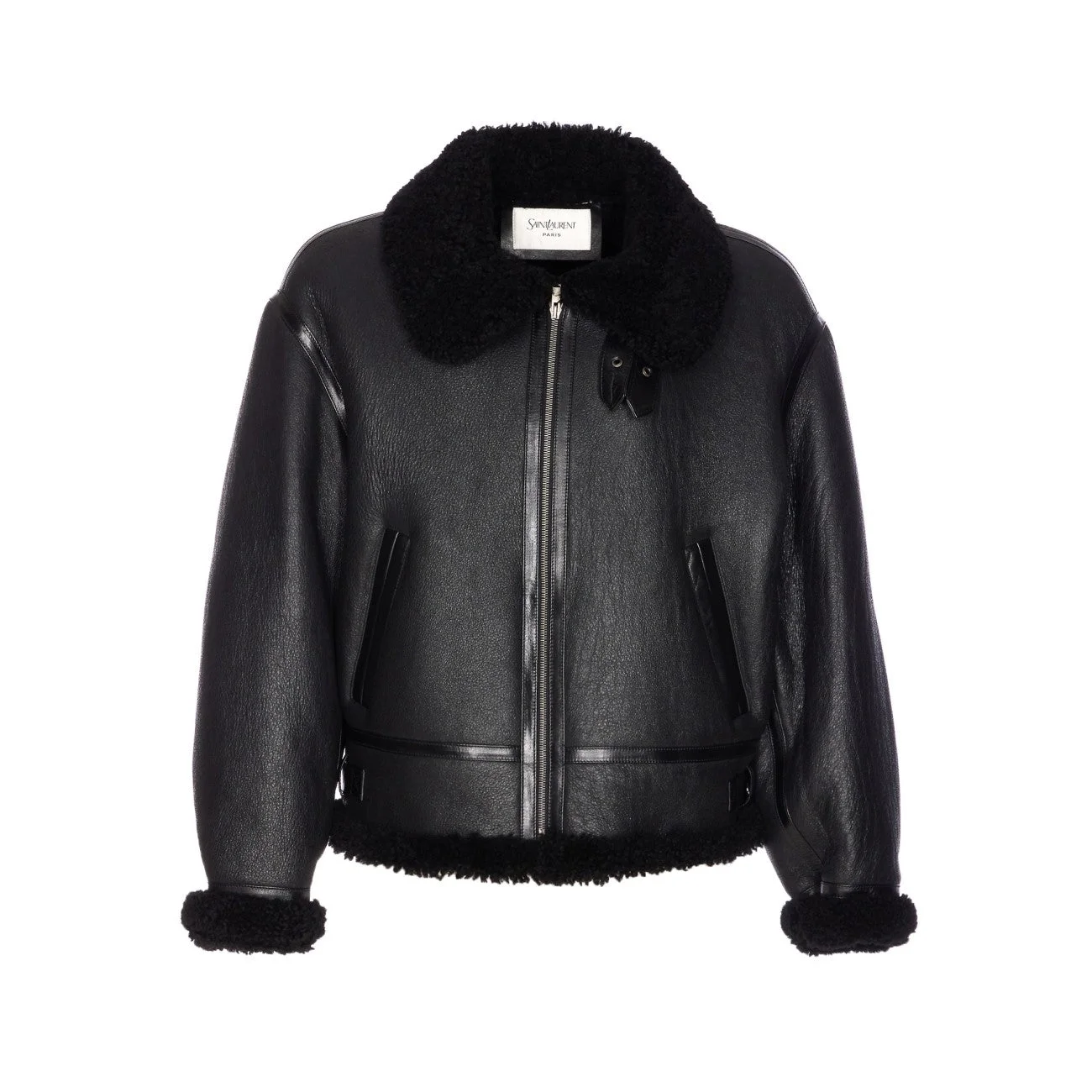 Saint Laurent Men Leather Bomber - 1