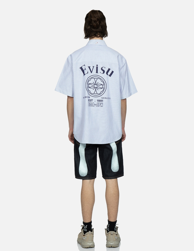 SEAGULL DAICOCK PRINT DENIM SHORTS 5