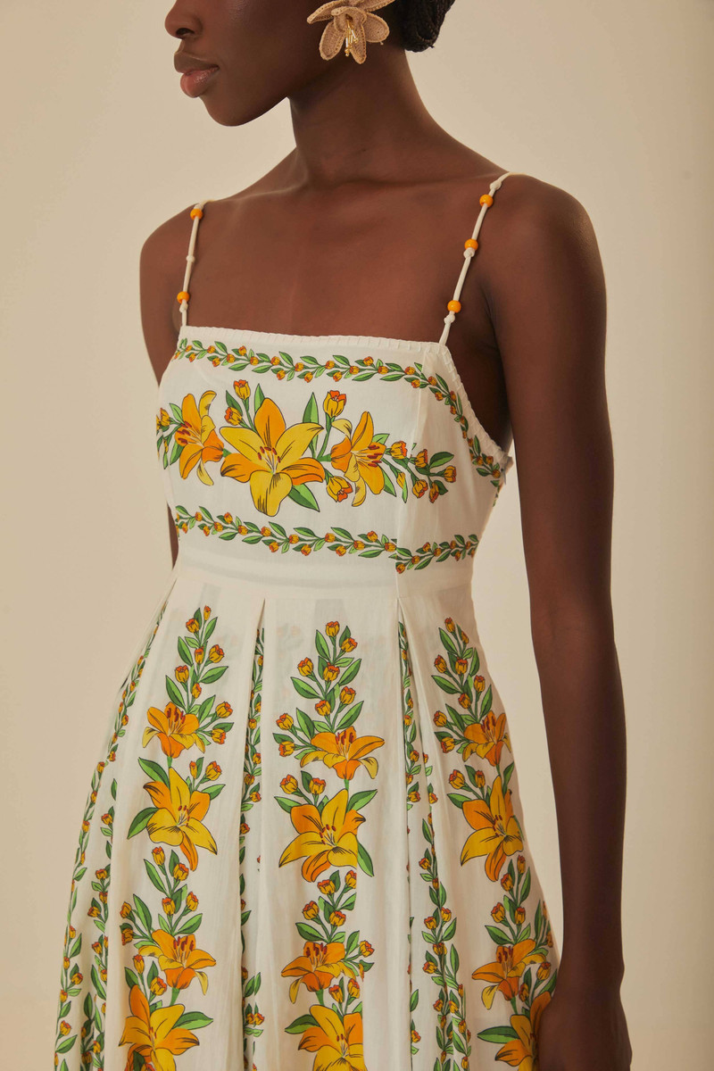 Off-White Tropical Lightness Sleeveless Maxi Dress 3