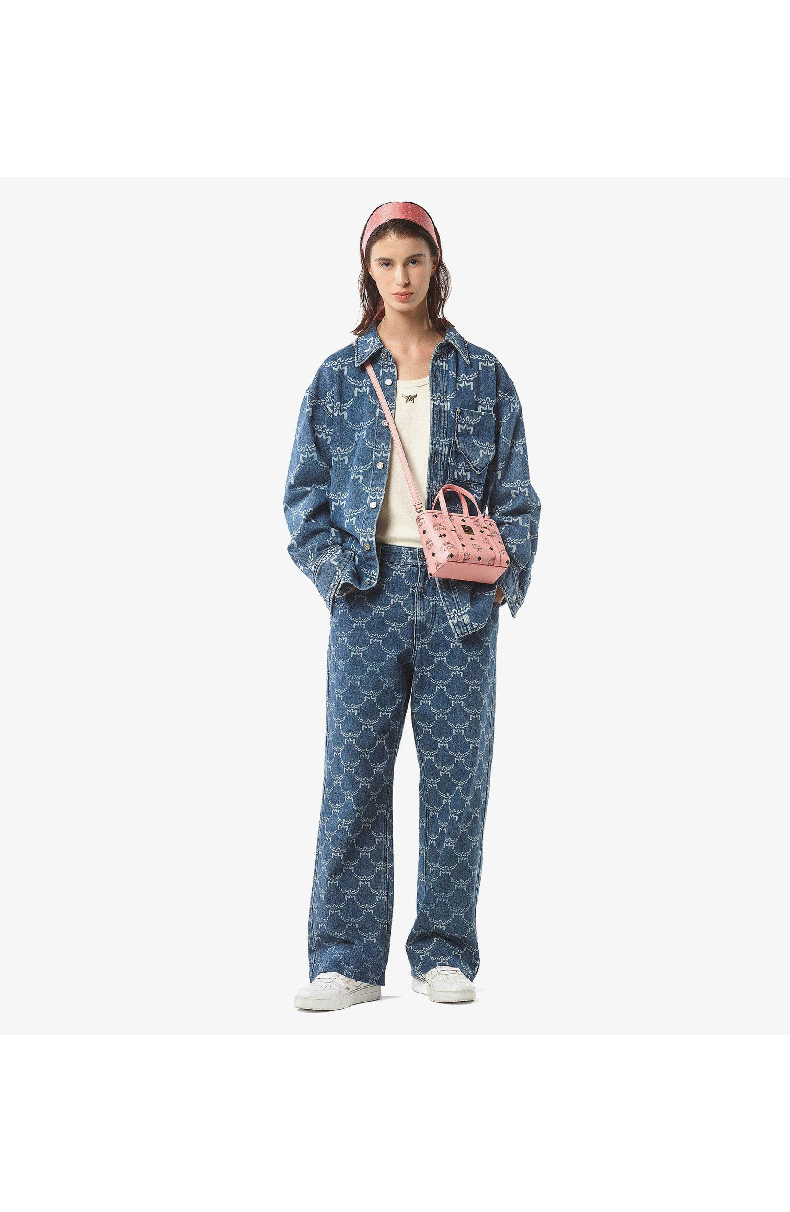 MCM X-Mini Toni Top-Zip Shopper in Visetos in Pink at Nordstrom - 6