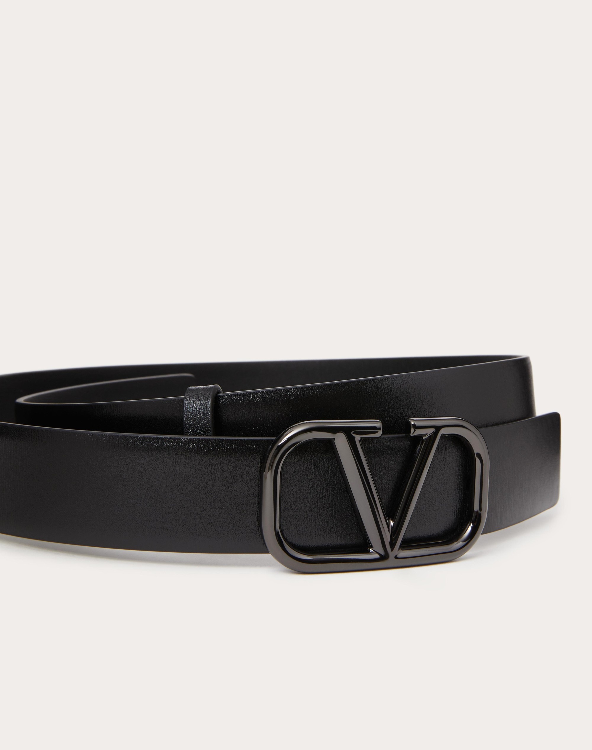 VLOGO SIGNATURE BELT IN GLOSSY CALFSKIN 30MM - 2