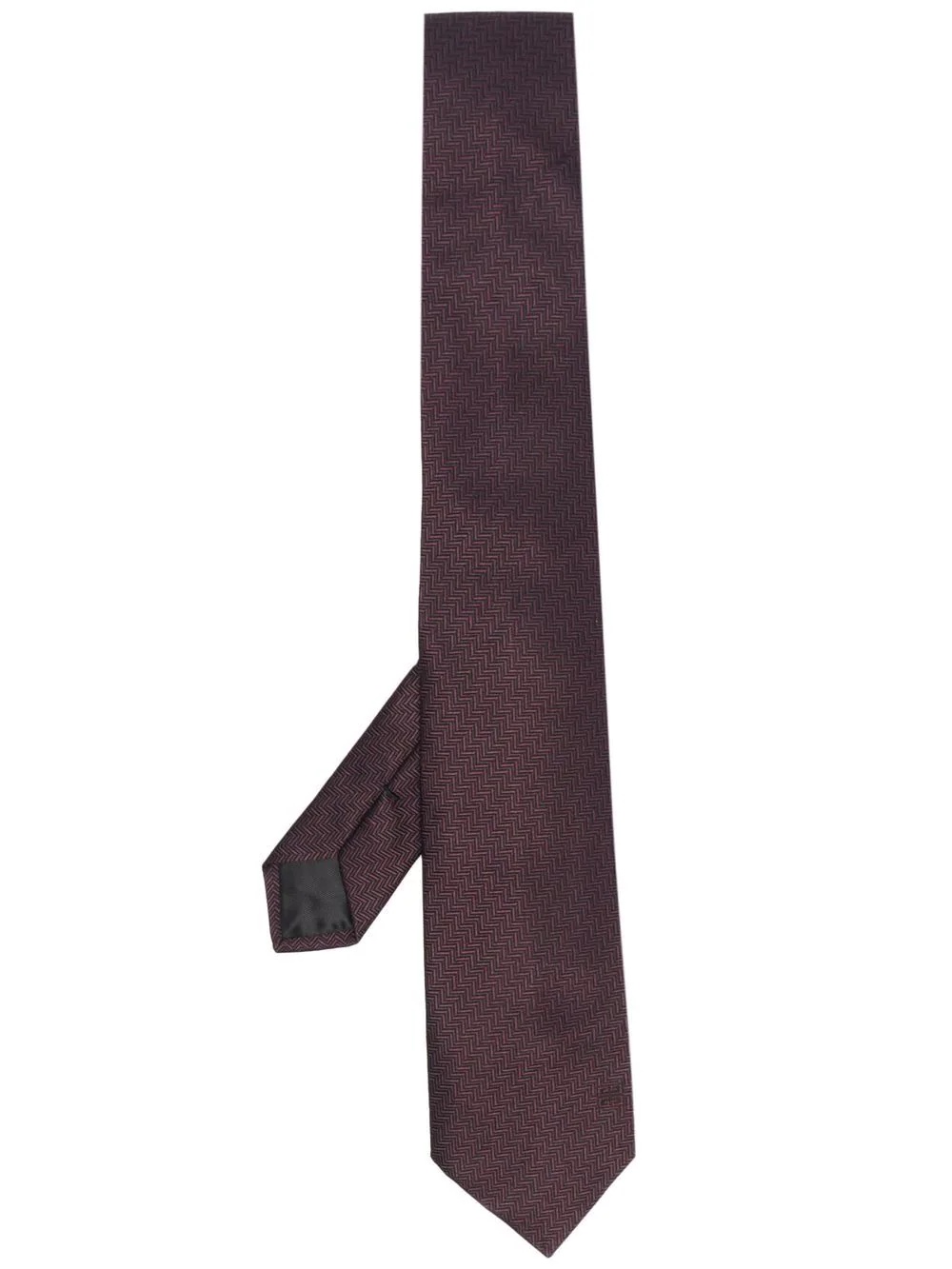 logo jacquard silk tie - 1