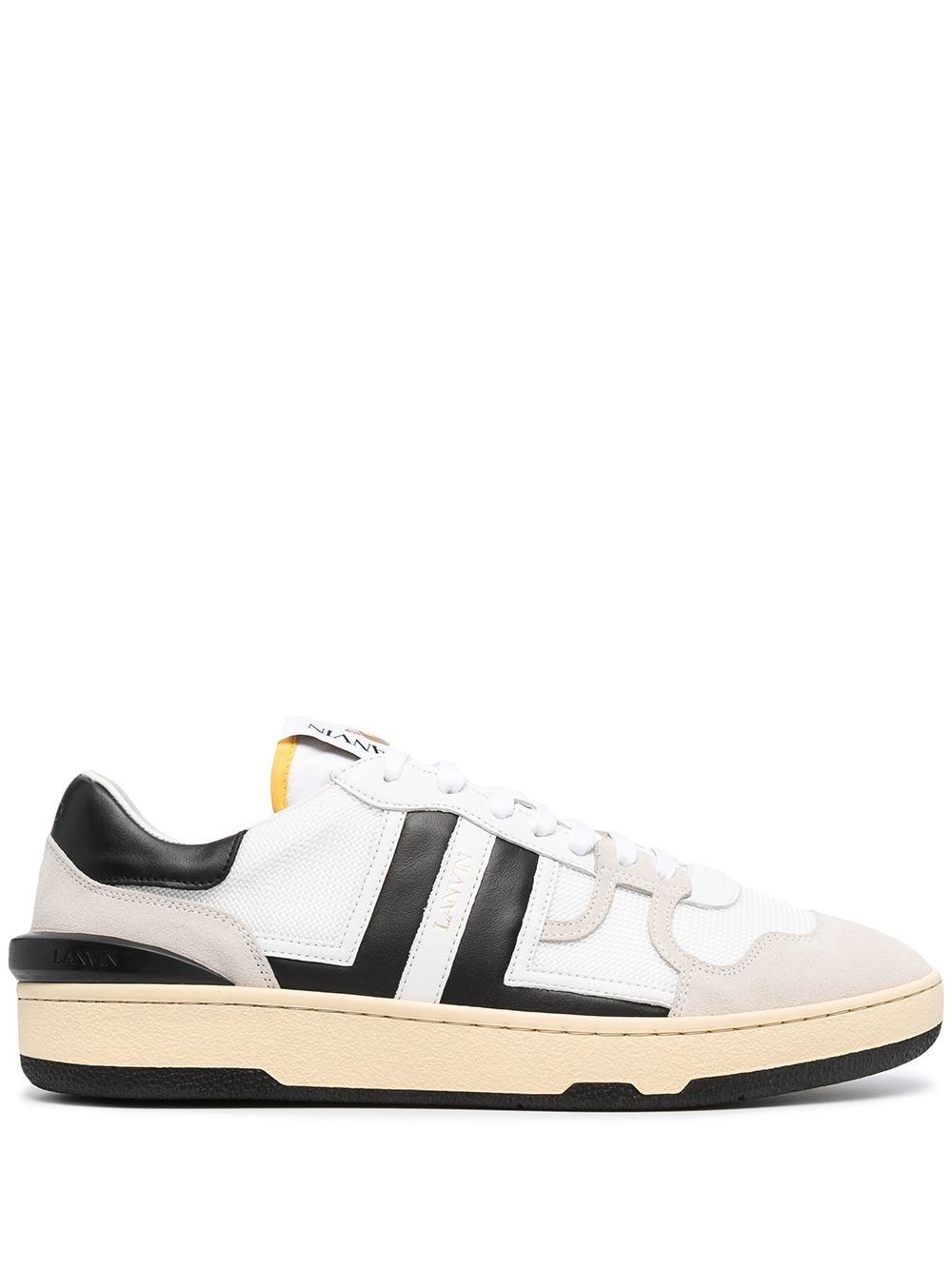 panelled low-top sneakers - 1