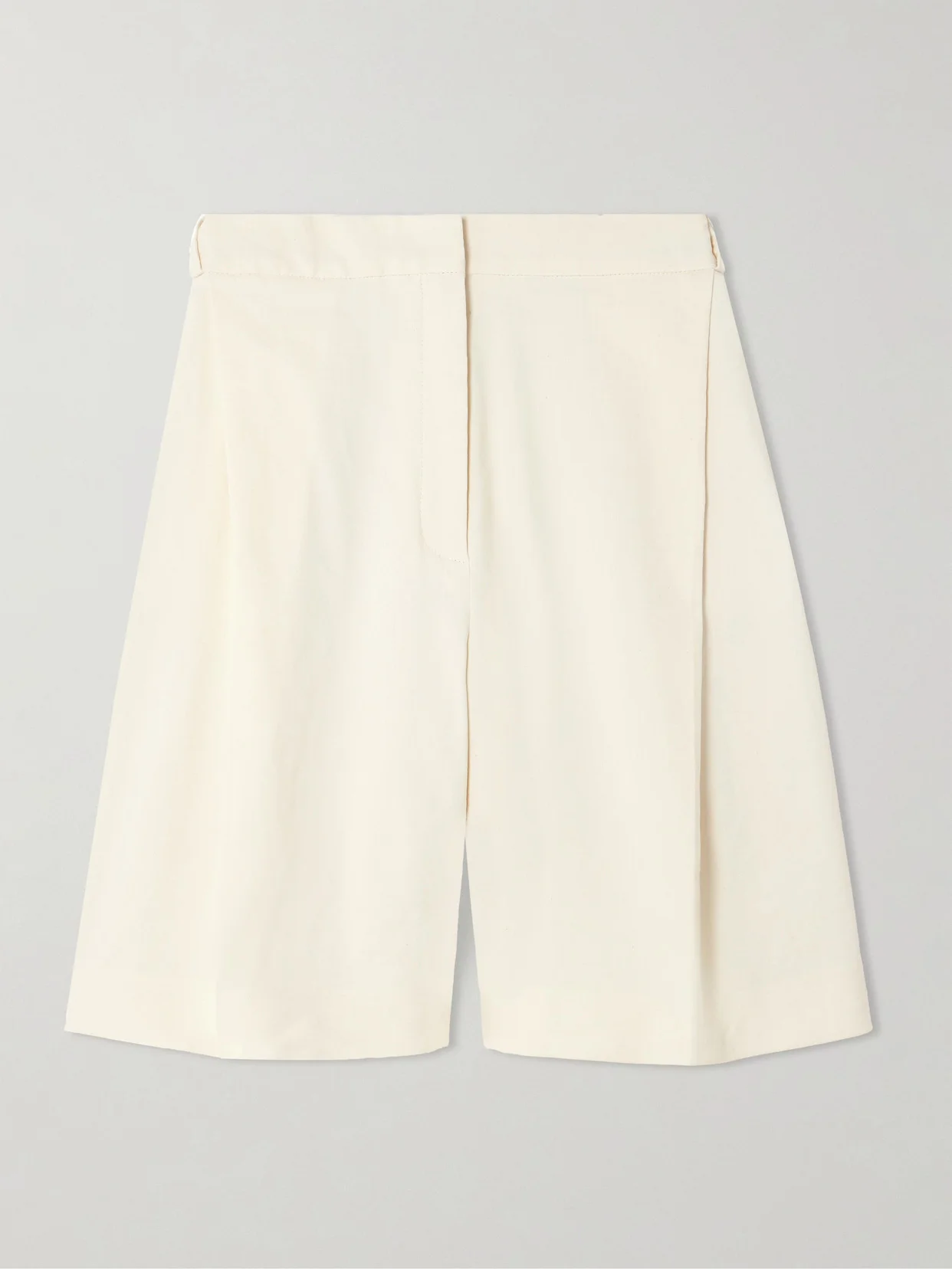 Bella Pleated Linen-blend Shorts - 1