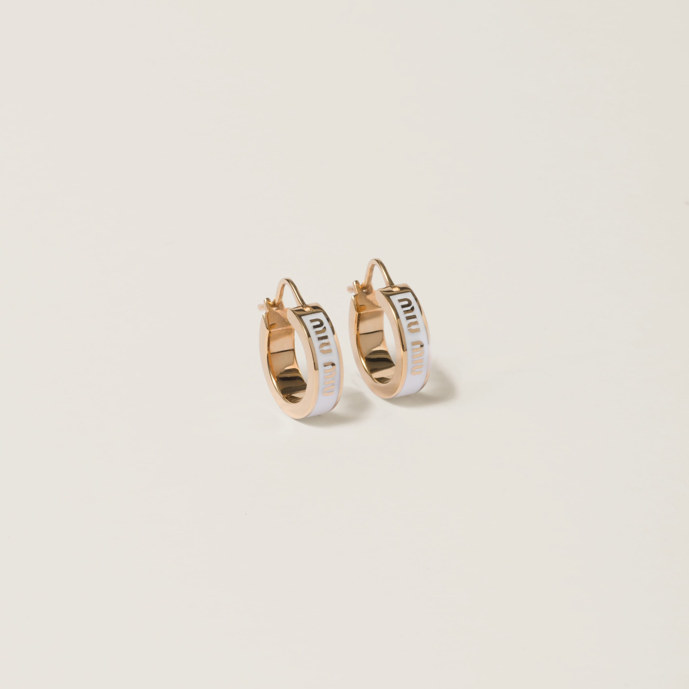 Enameled metal earrings - 1