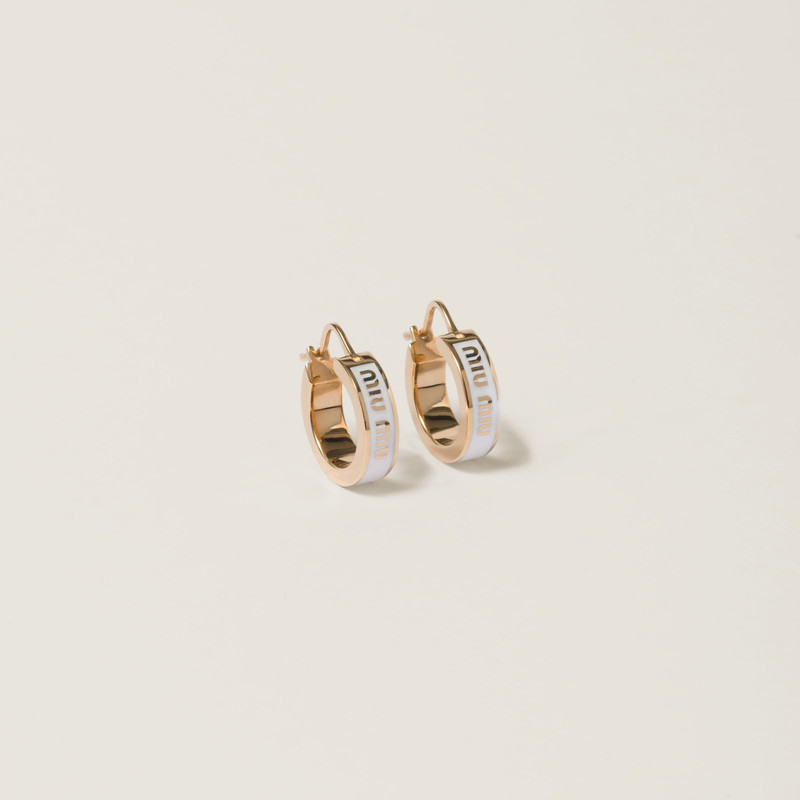 Enameled metal earrings 1
