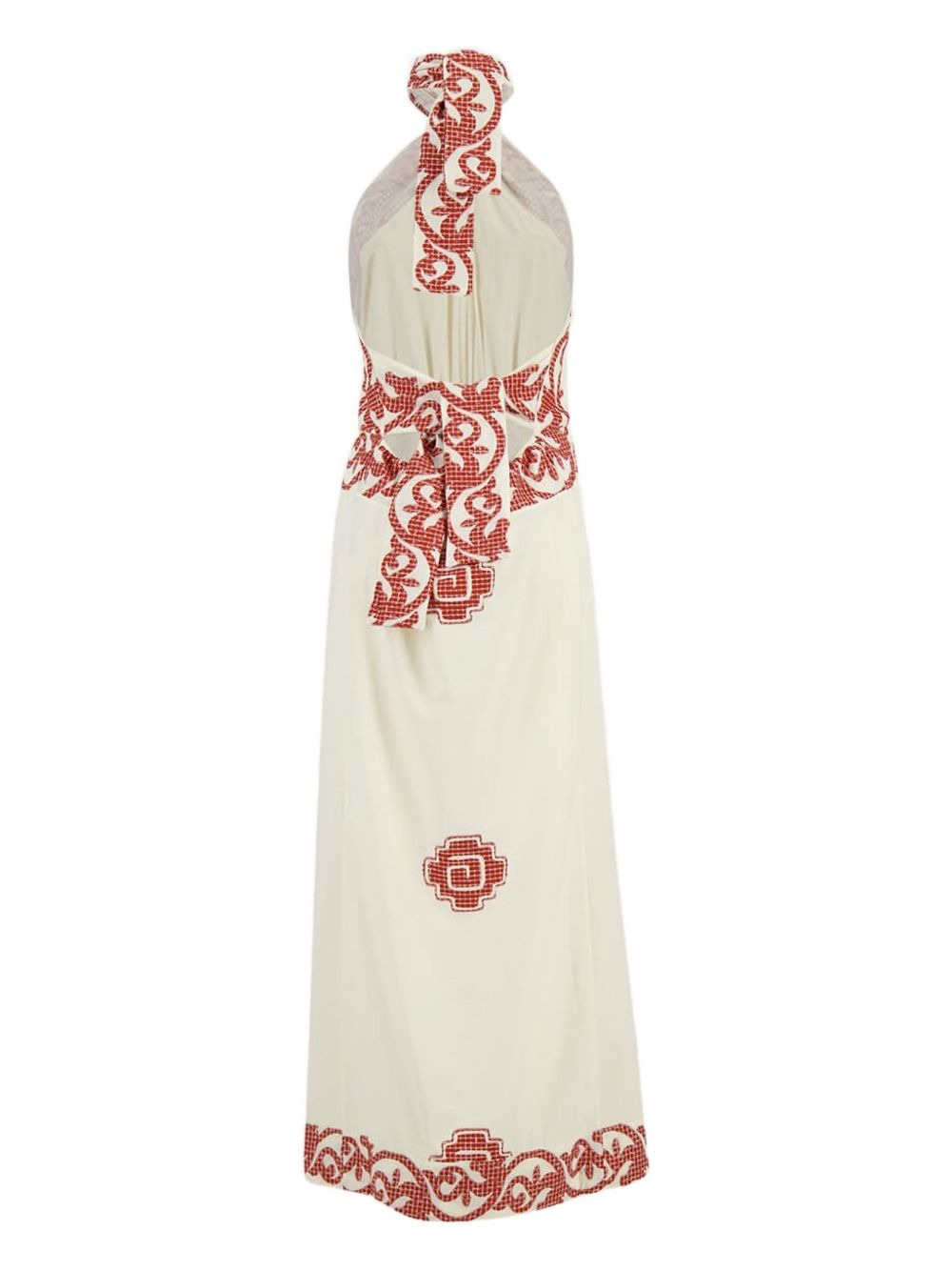 halterneck embroidered dress - 2