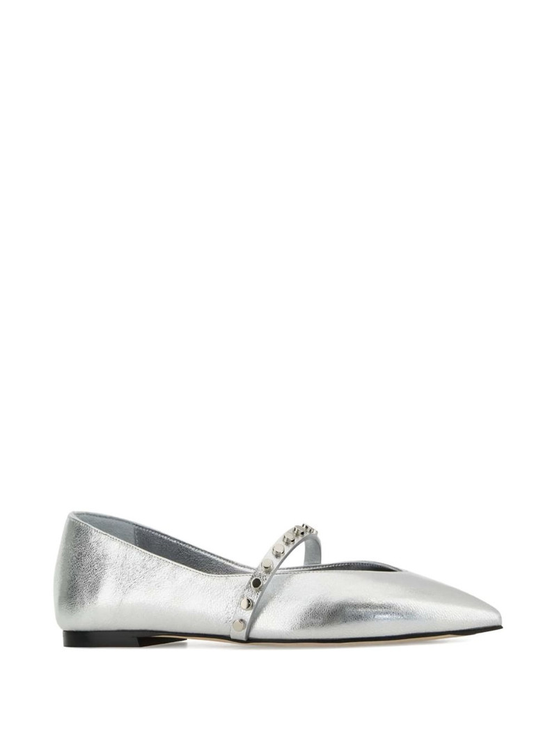 Alexander McQueen leather studded ballerina shoes outlook