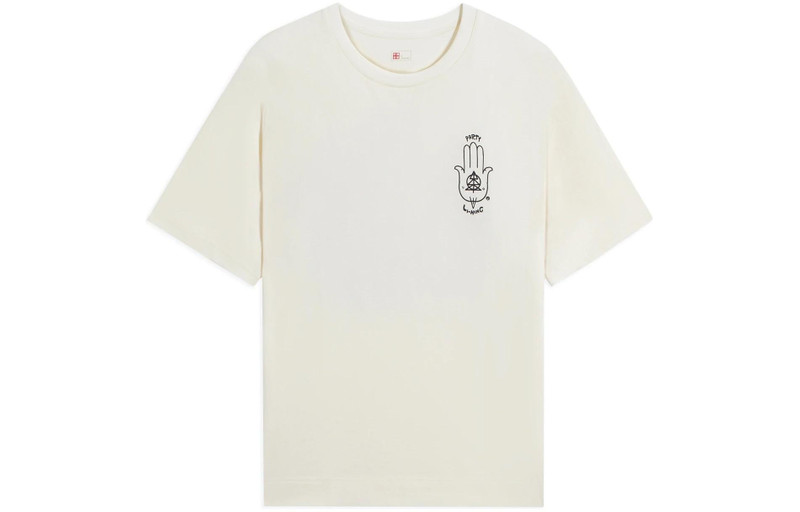 Li-Ning Endless Summer Festival 그래픽 느슨한 맞는 티셔츠 'Beige'AHSSB09-2 - 1
