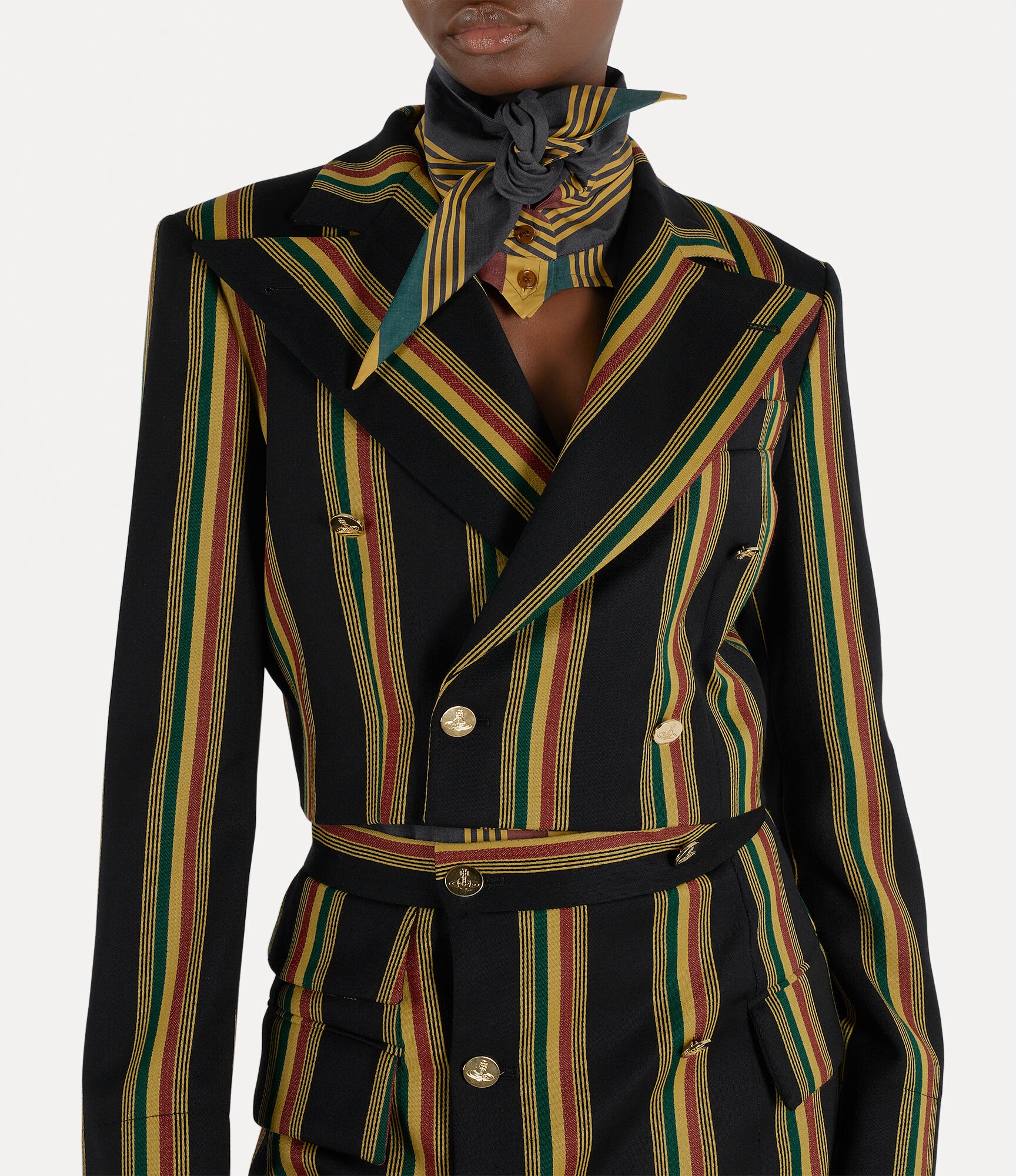 CUT OFF DOUBLE BREASTED JACKET - 4