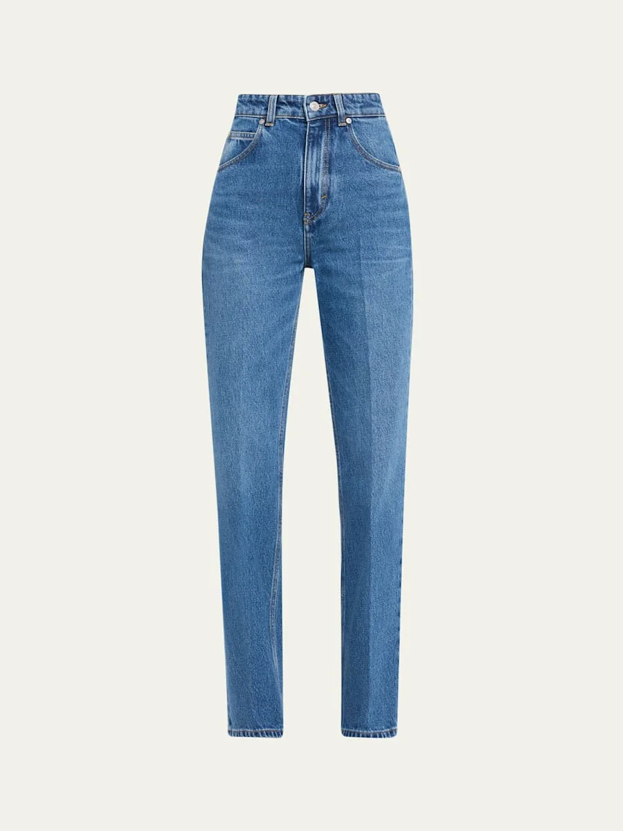 Julia High-Rise Straight-Leg Jeans - 1