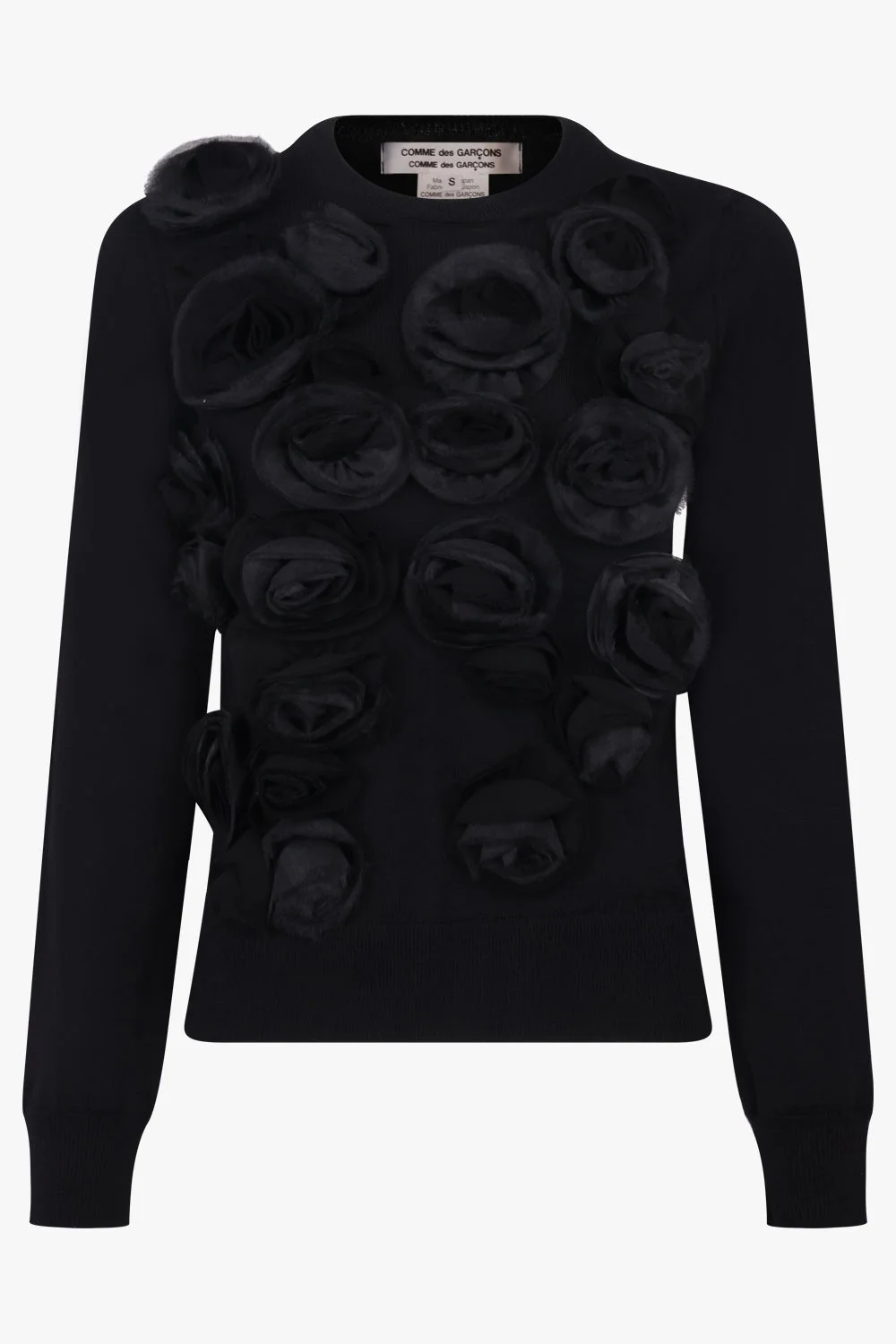 FLOWER EMBROID JUMPER | BLACK - 1