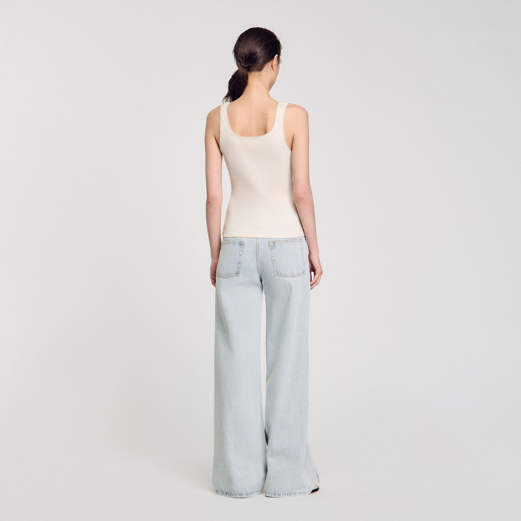 RIB KNIT VEST TOP - 5
