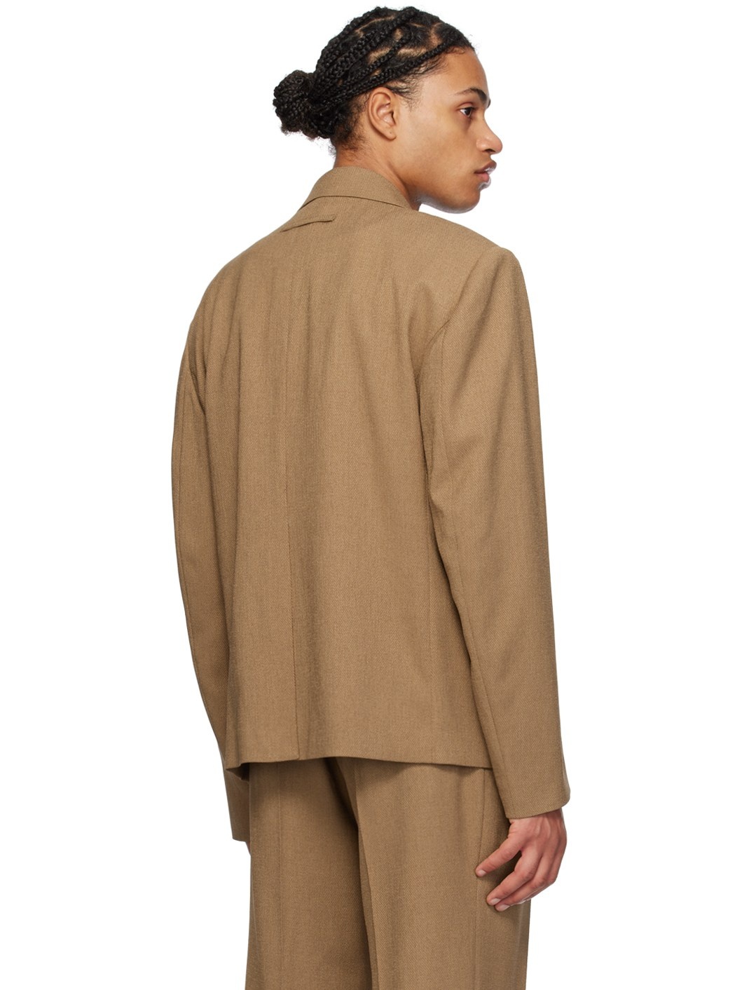 Tan Tailored Blazer - 3