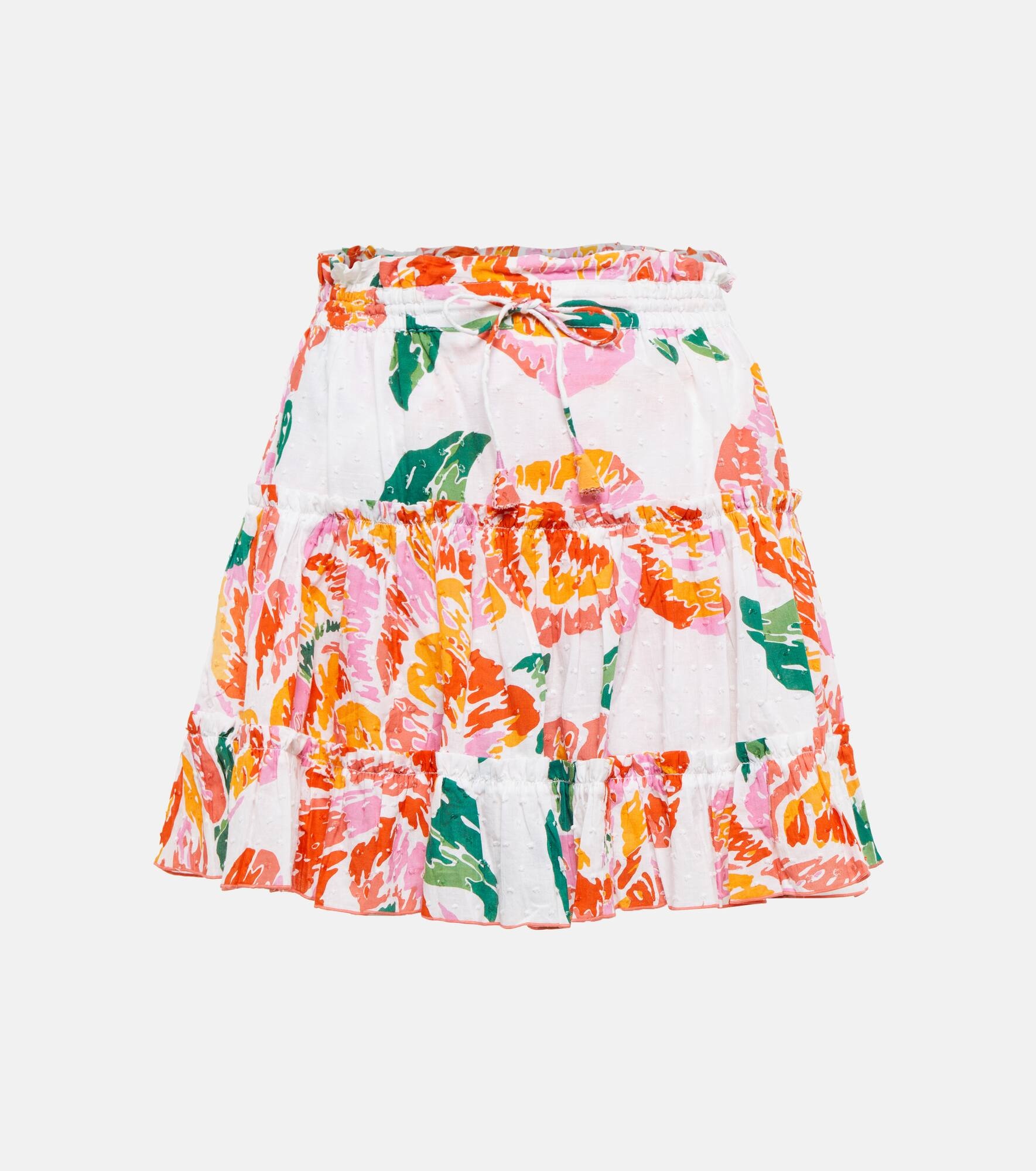 Clara printed cotton miniskirt - 1