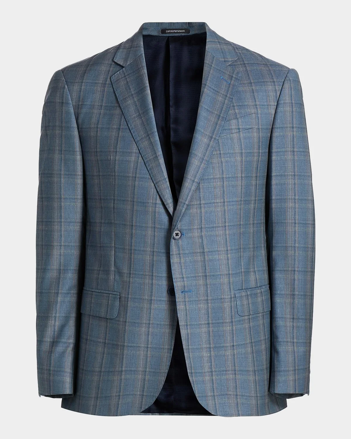 Virgin Wool Windowpane Jacket - 1