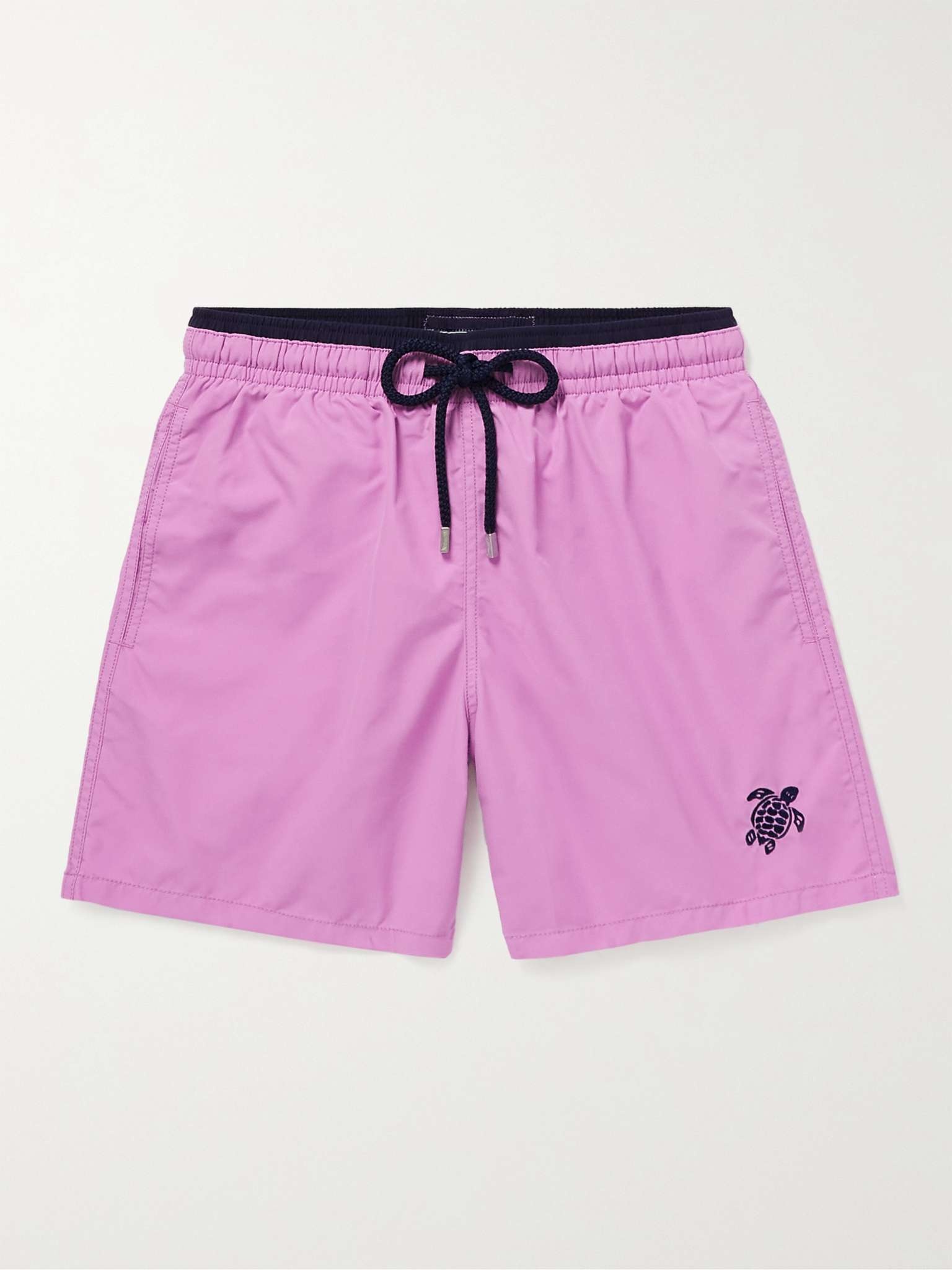 Moka Mid-Length Embroidered Swim Shorts - 1