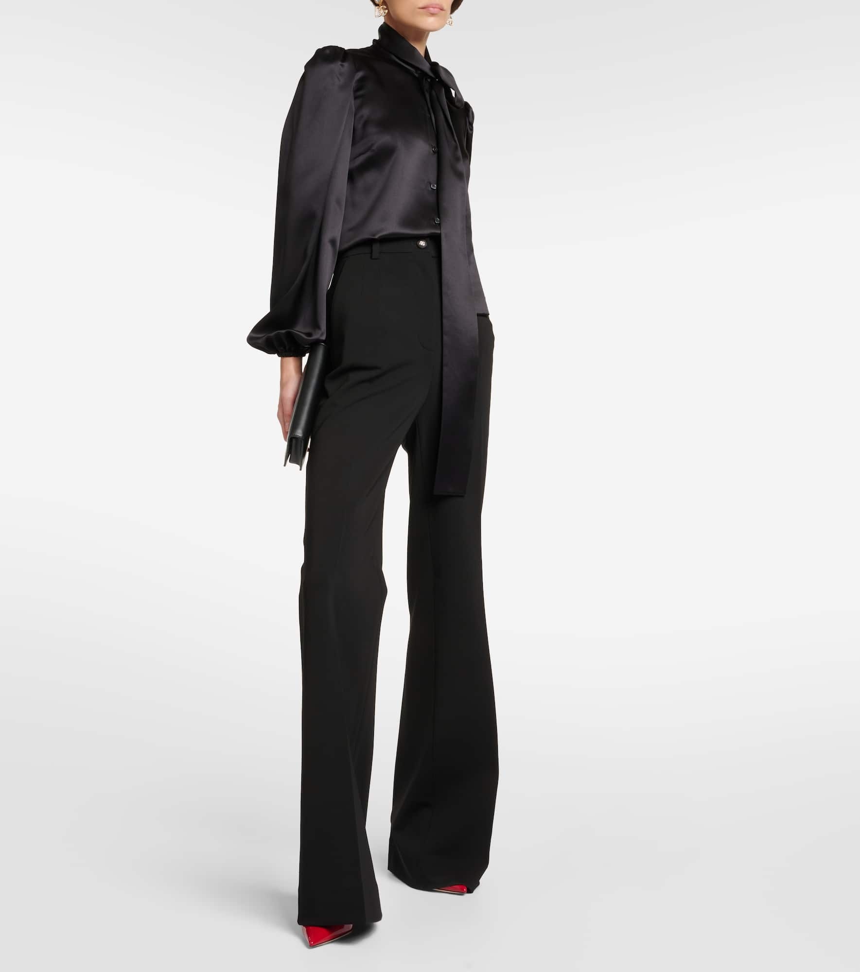 Milano high-rise jersey flared pants - 2