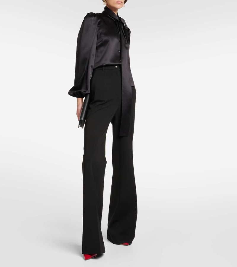 Dolce & Gabbana Milano high-rise jersey flared pants outlook