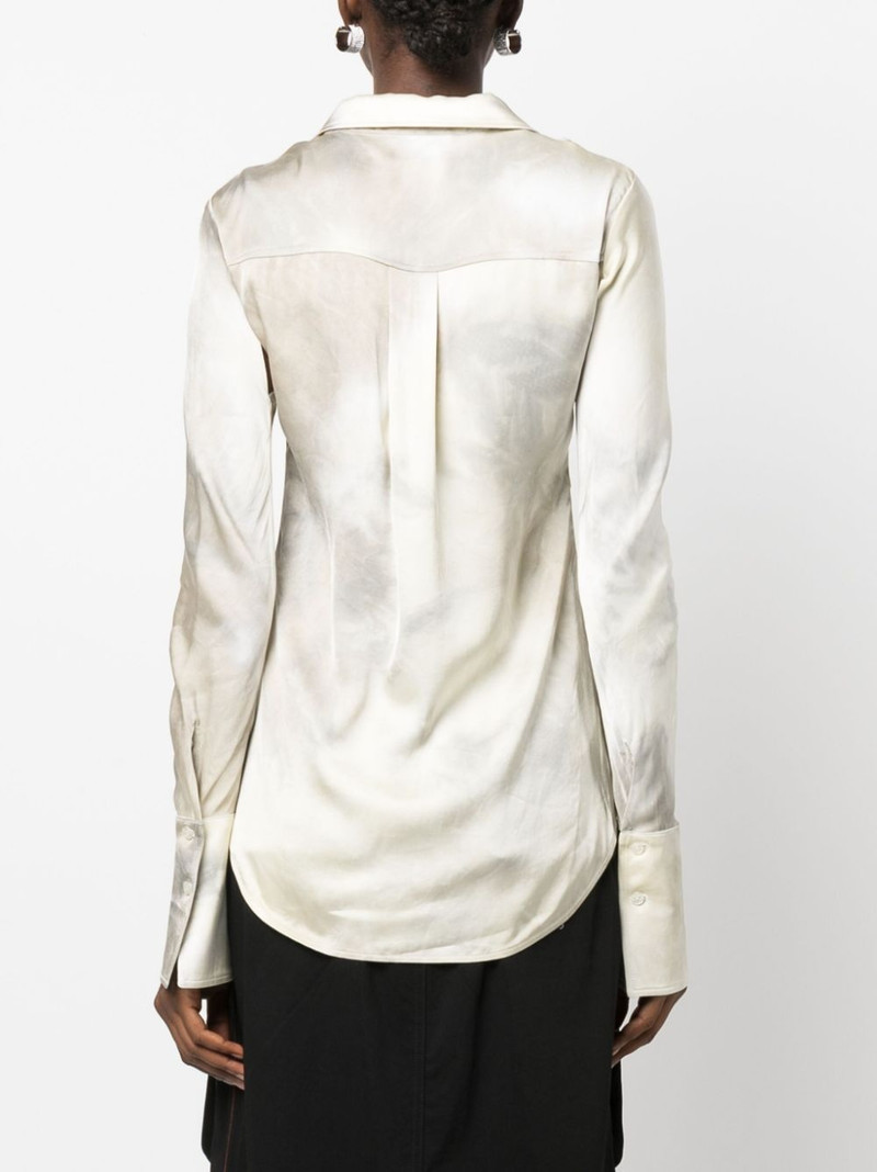 gradient-effect twist-detail shirt 4