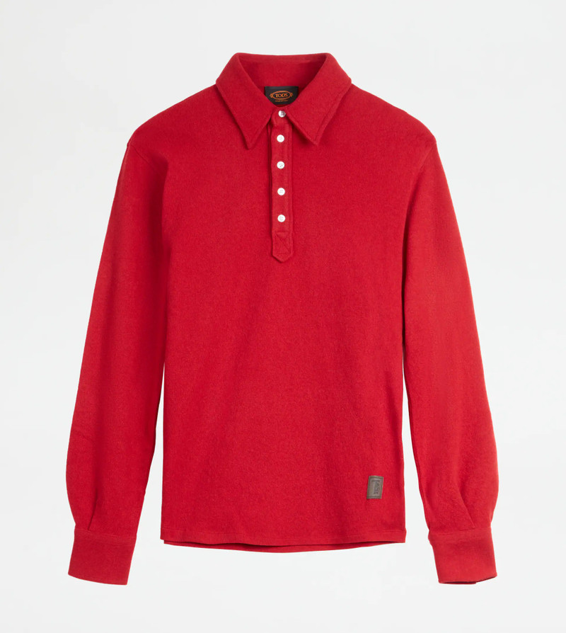 SHIRT IN MIXED WOOL - RED 1