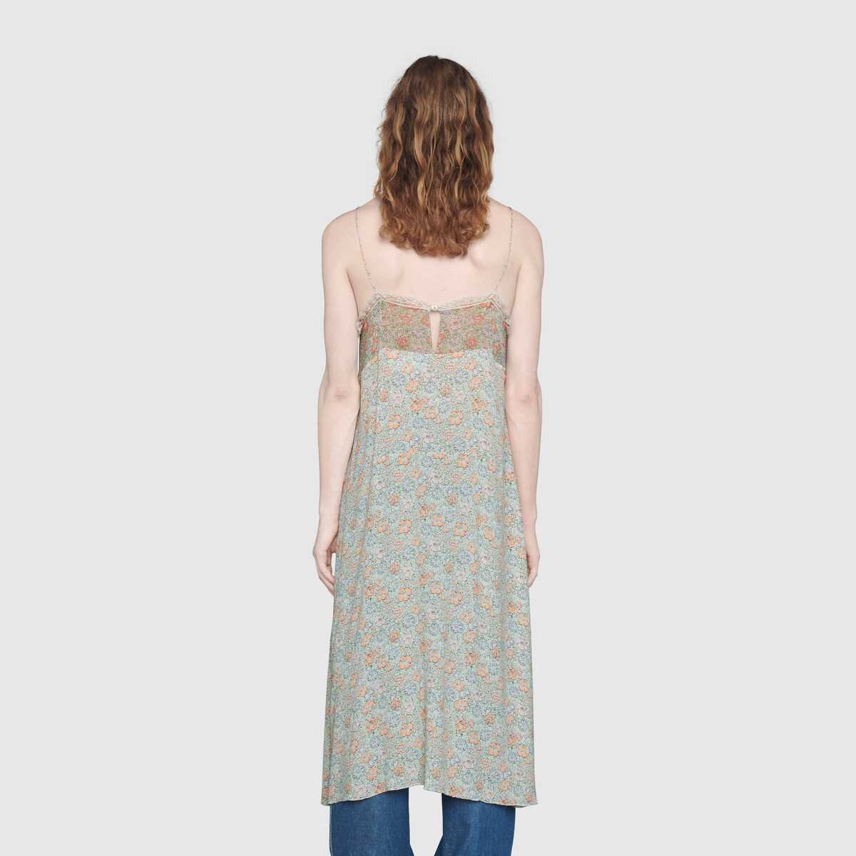 Gucci Liberty floral crêpe slip dress - 4