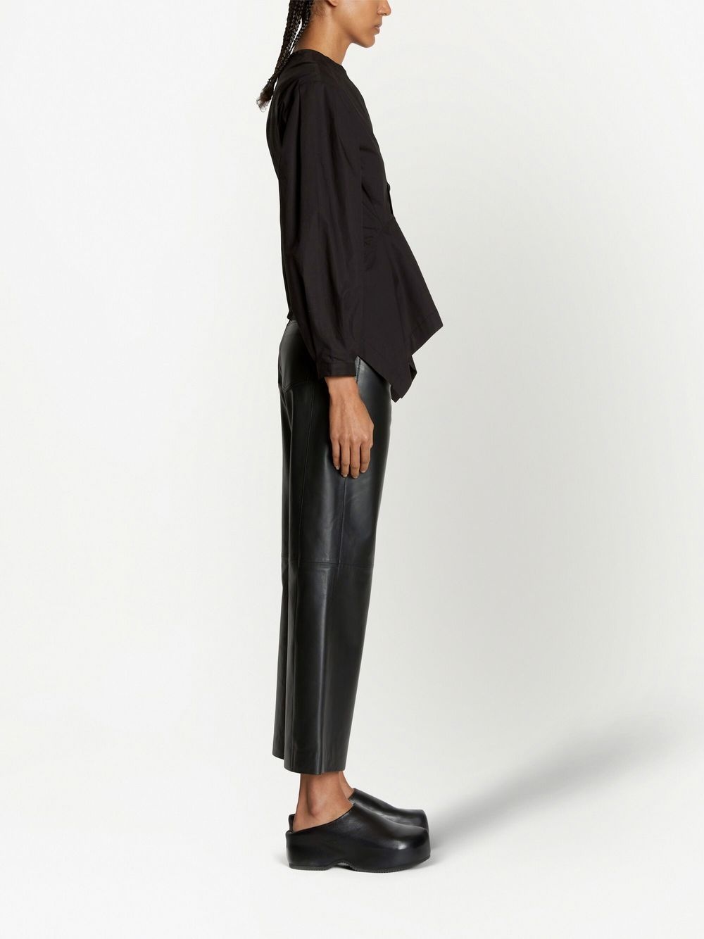 V-neck cotto poplin top - 3
