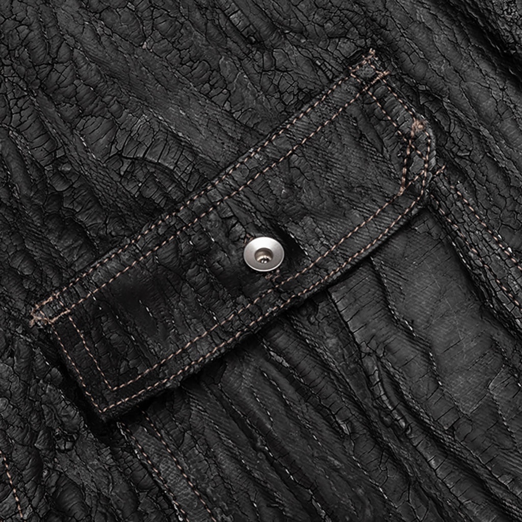 SL TOMMY JUMBO SLEEVELESS DENIM JACKET - PARCHMENT/BLACK - 4