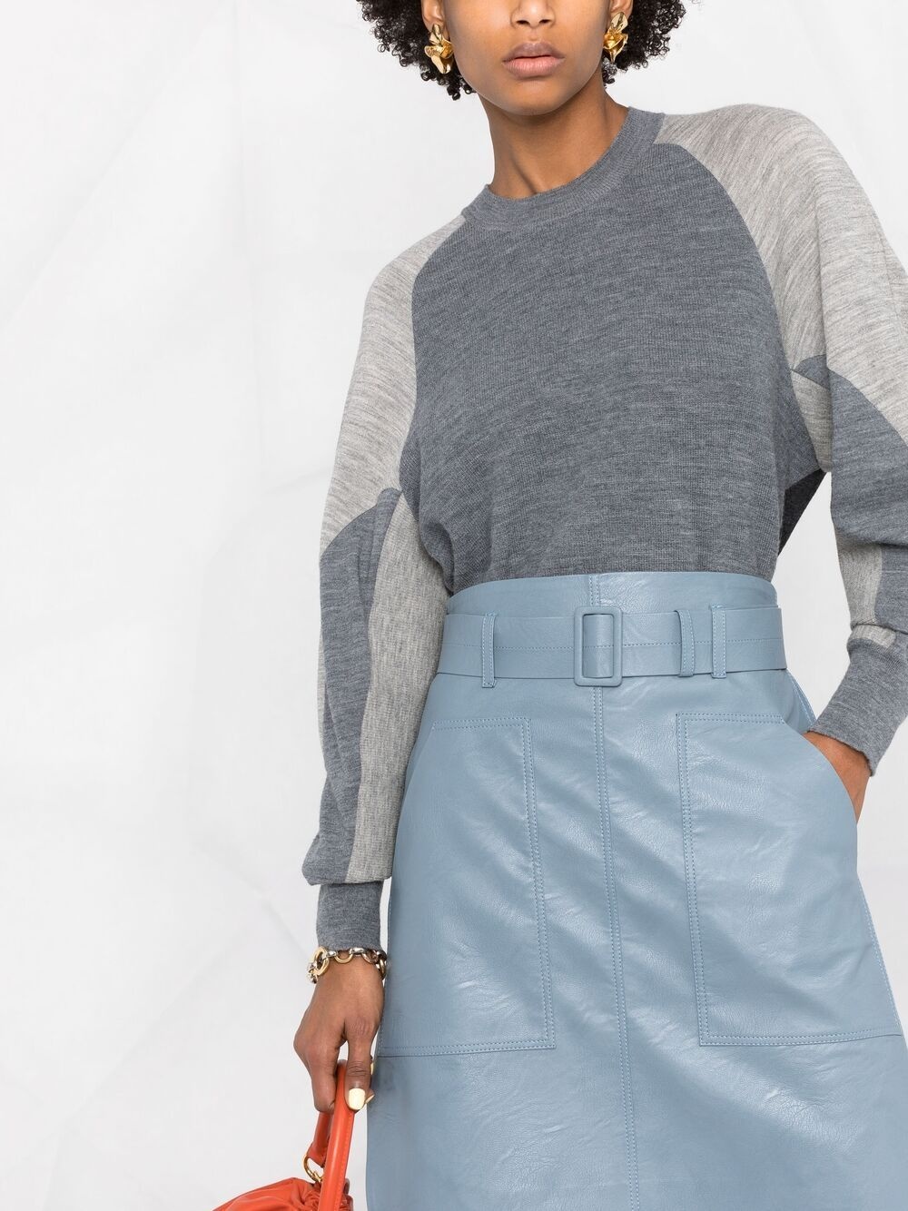 oversized colour-block jumper - 5