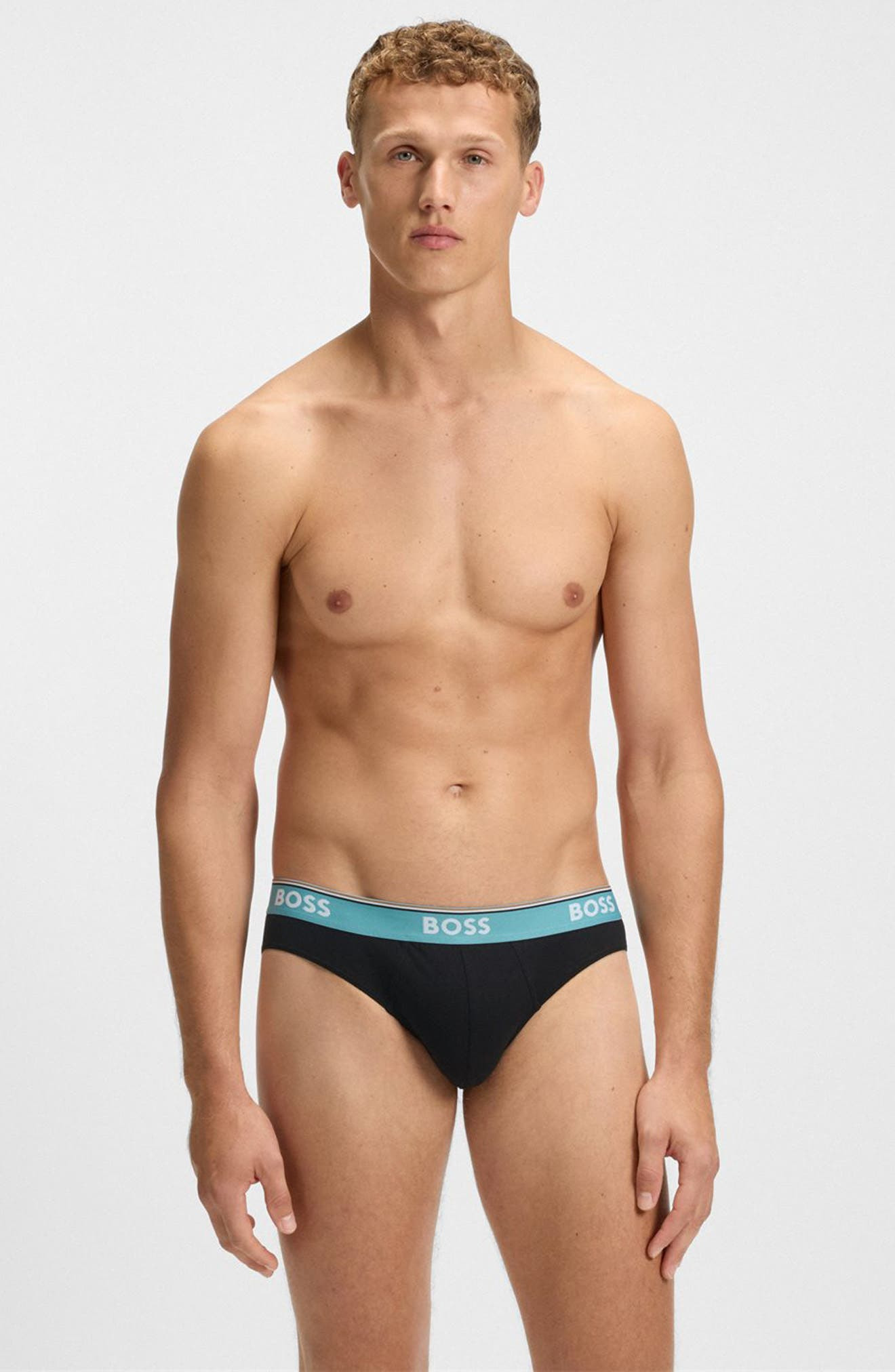BOSS Assorted 3-Pack Power Stretch Cotton Briefs in Black Multi Pack at Nordstrom - 6