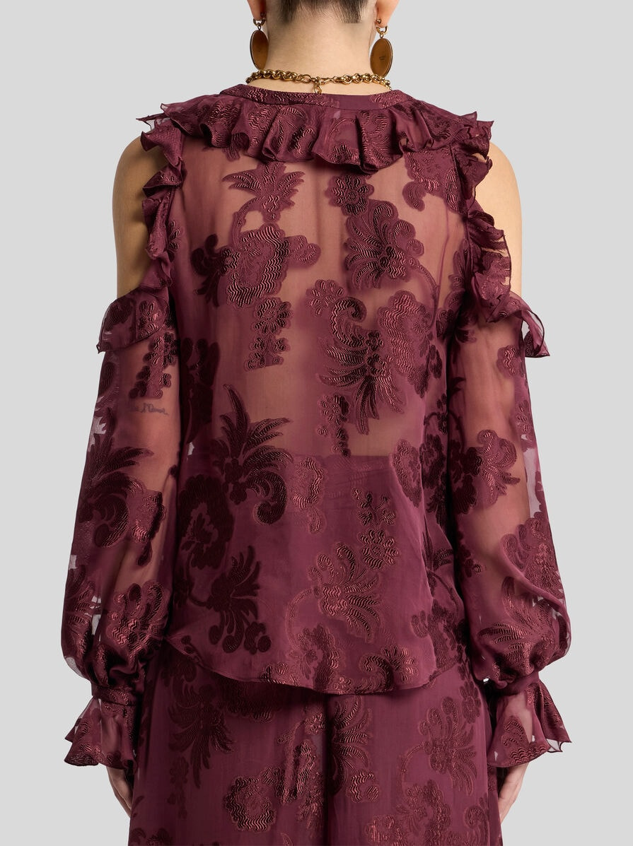 FIL COUPÉ CHIFFON SHIRT - 5