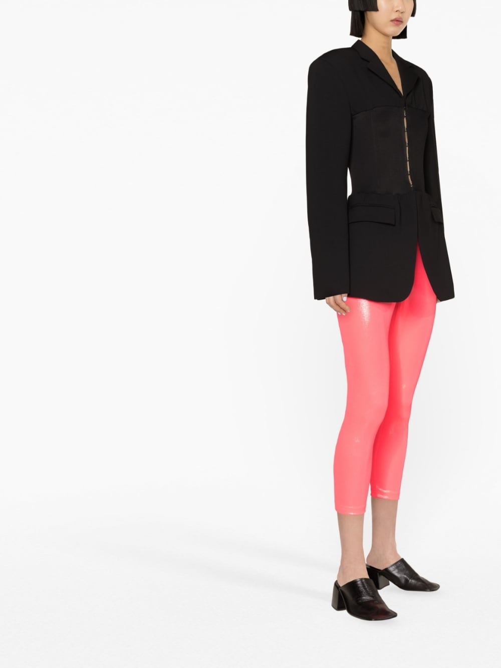 high-shine cropped leggings - 3