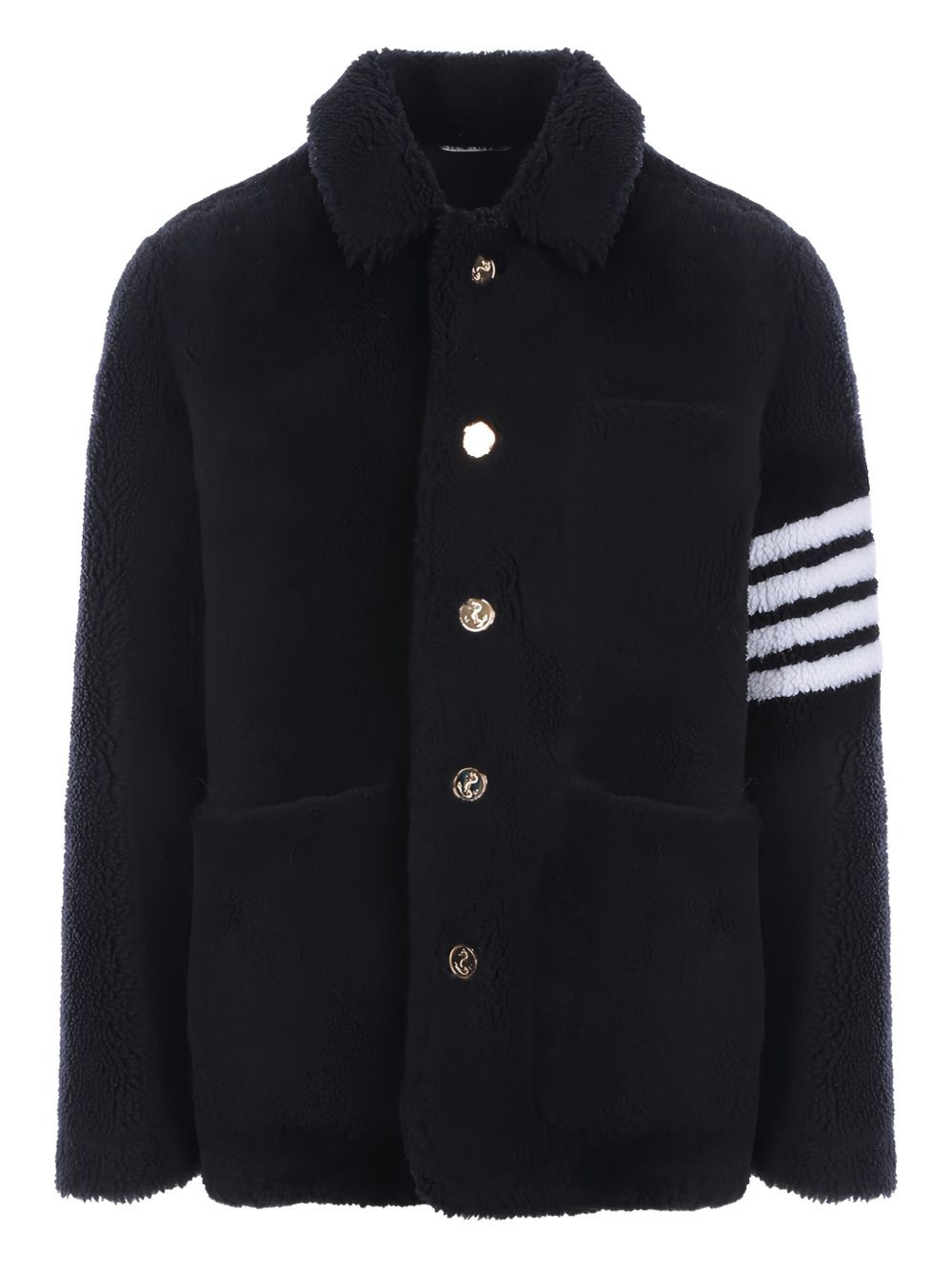 4-Bar shearling jacket - 1