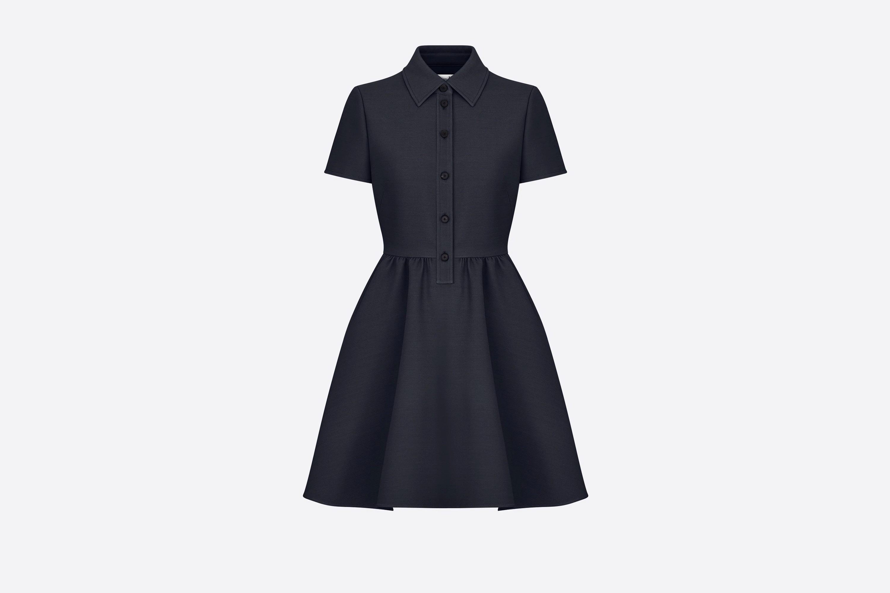 Dress with Button-Down Collar - 1