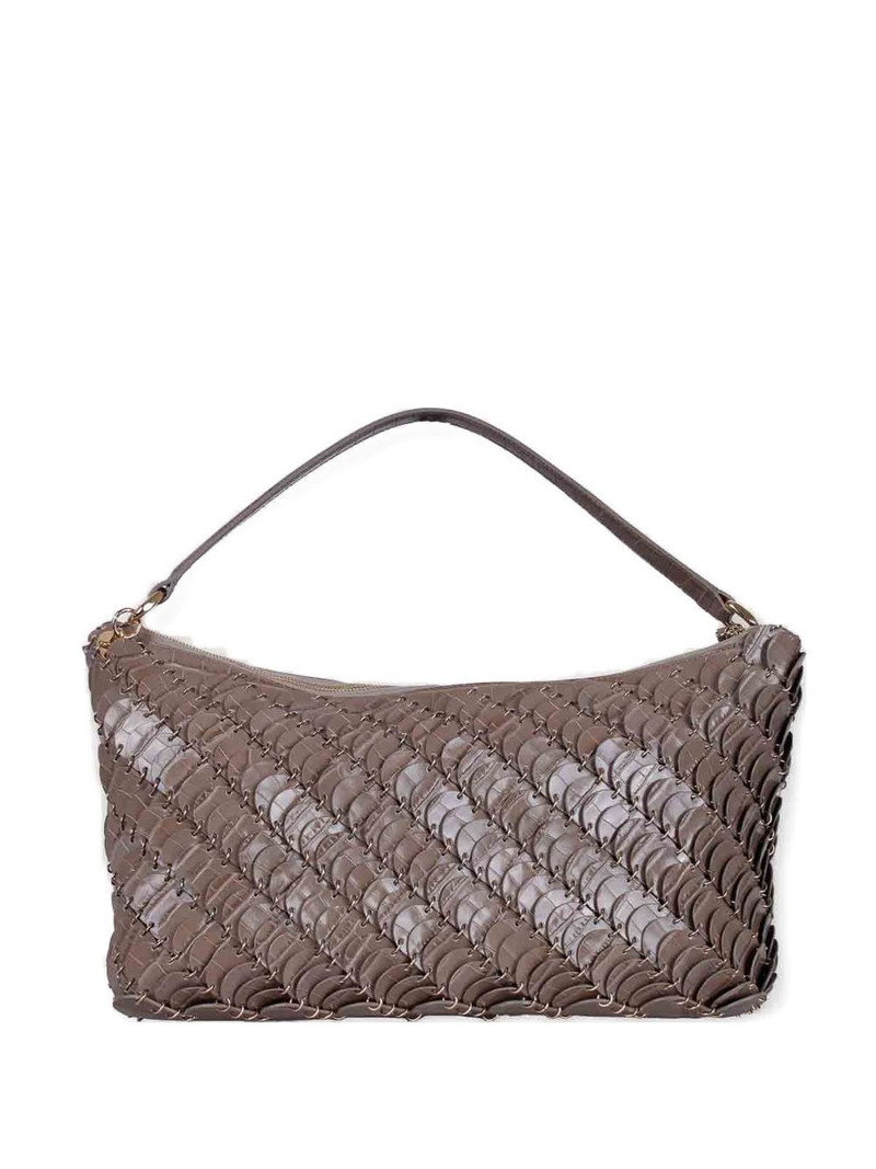 disc leather shoulder bag 1