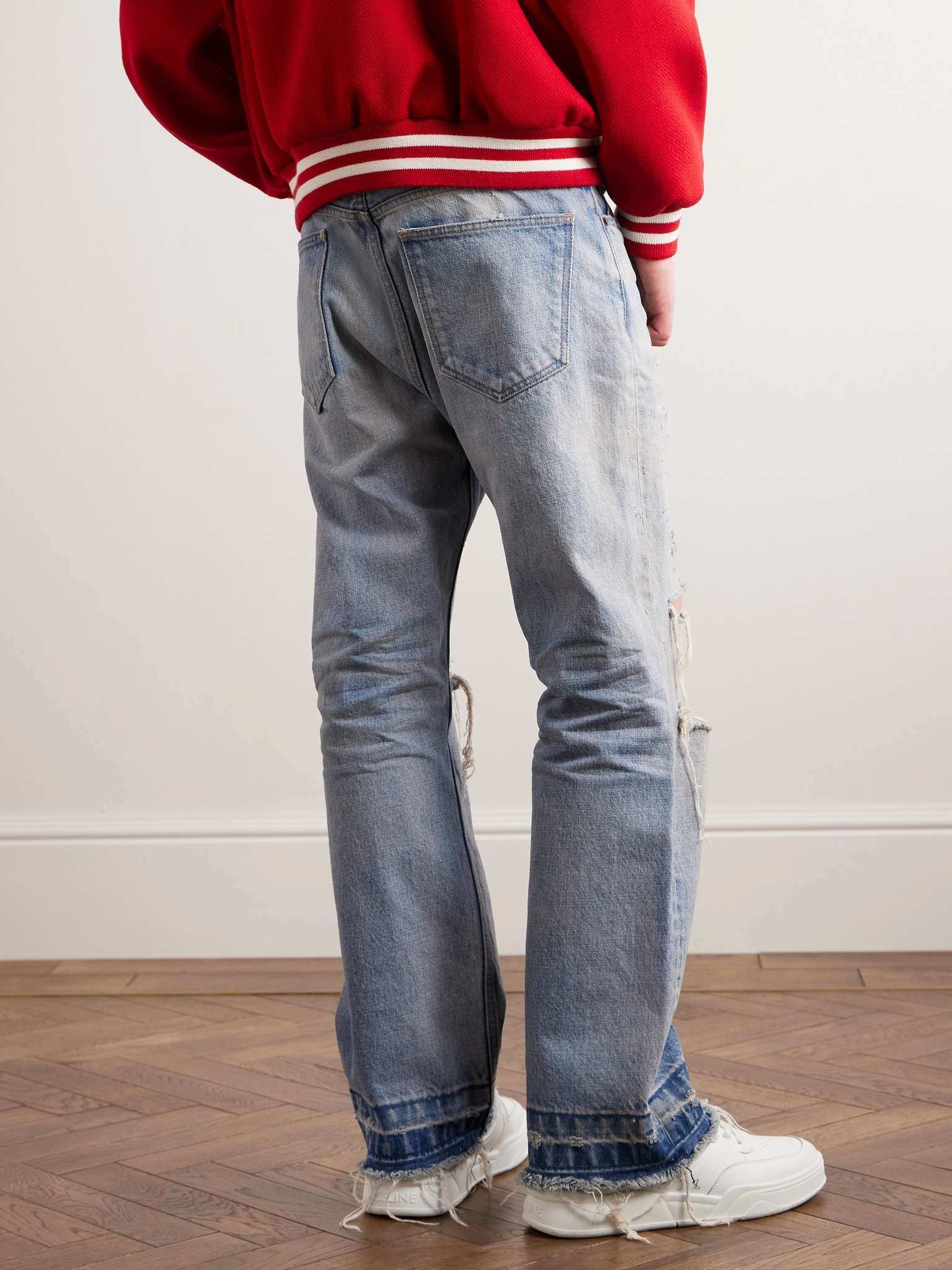 CELINE Wesley Straight-Leg Distressed Jeans | REVERSIBLE