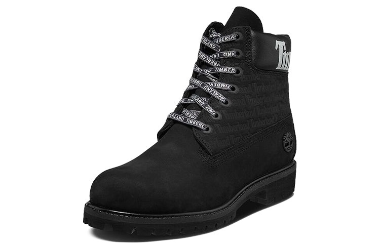 Timberland 6-Inch Premium Logo Wide-Fit Boots 'Black Nubuck' A1TUW - 2