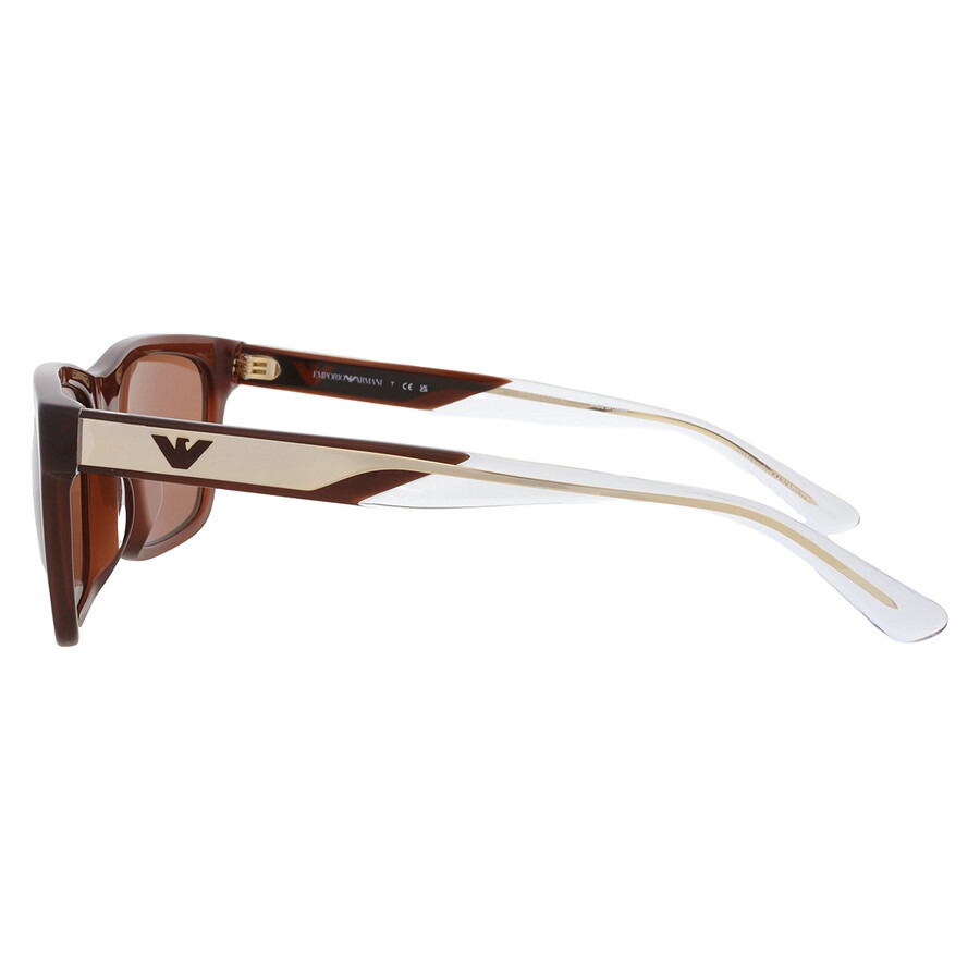 Emporio Armani Brown Rectangular Men's Sunglasses EA4224F 609573 58 - 4