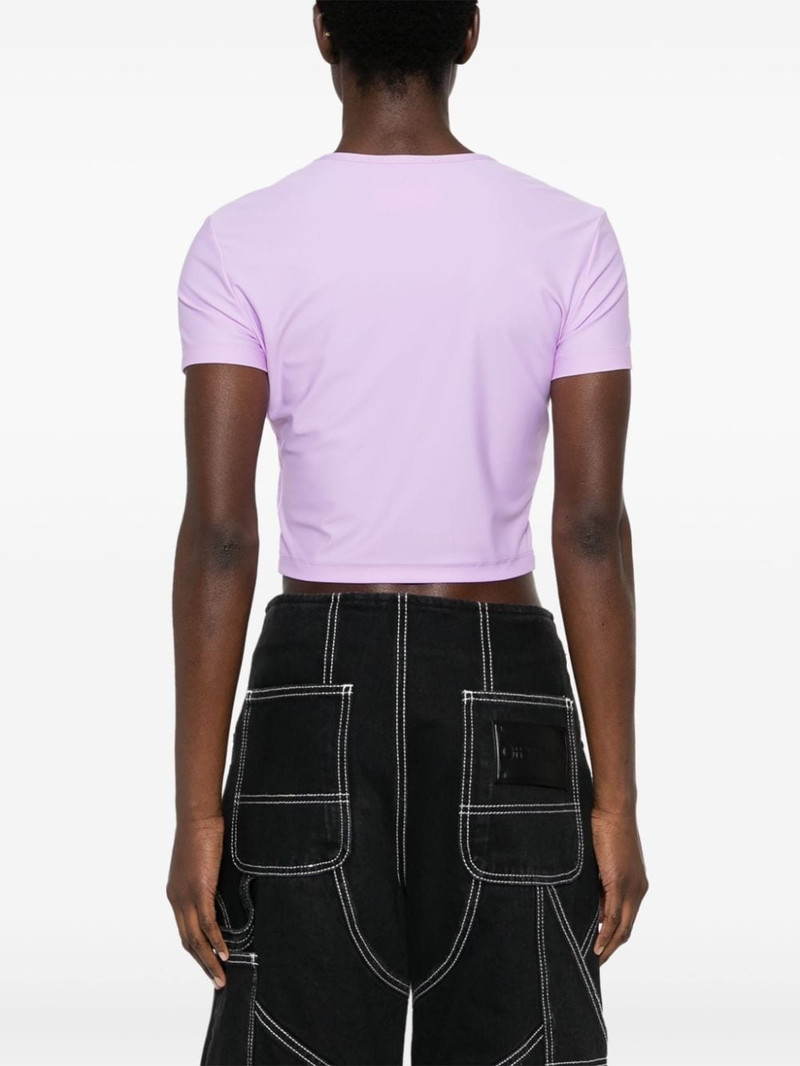 logo-print cropped T-shirt 4