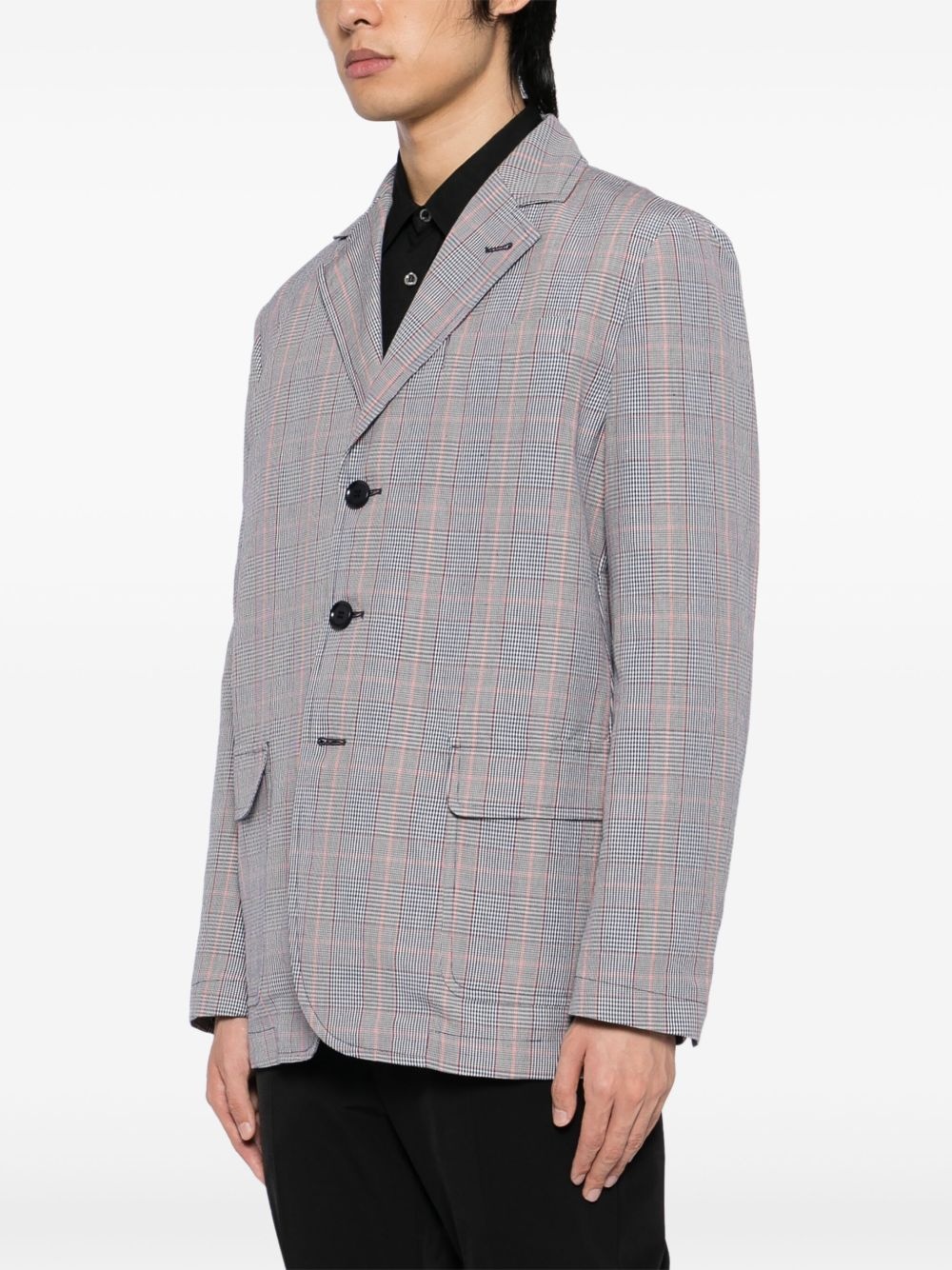 Glen-plaid blazer - 3