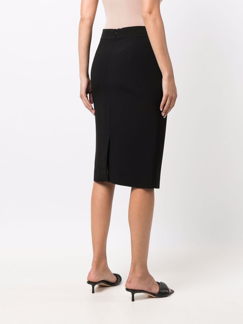 high-waisted bodycon midi skirt - 4