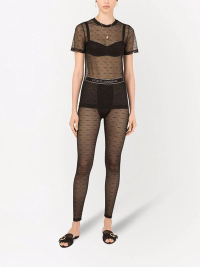 Dolce & Gabbana jacquard tulle leggings outlook