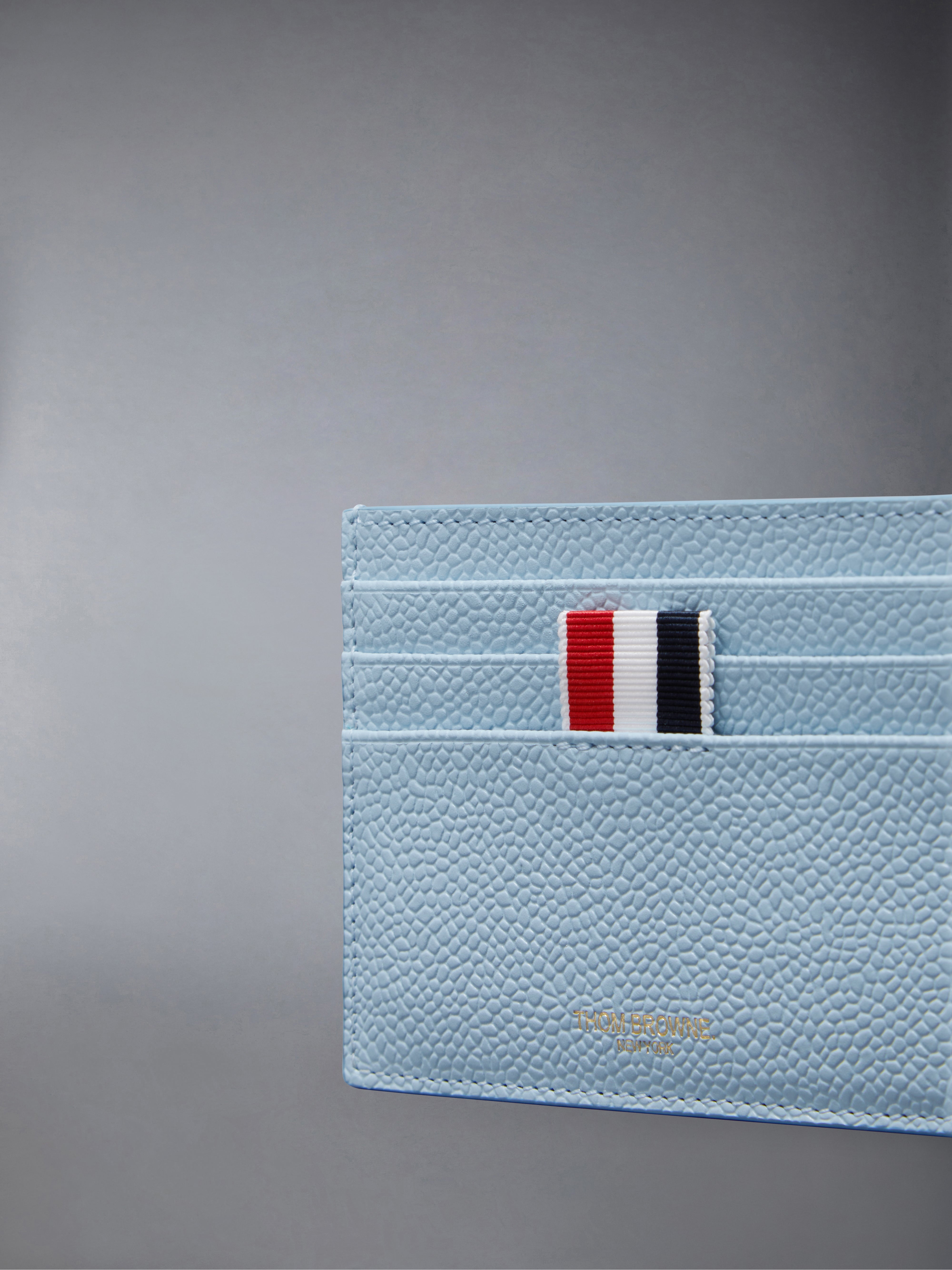 PEBBLE GRAIN NOTE COMPARTMENT CARD HOLDER - 4