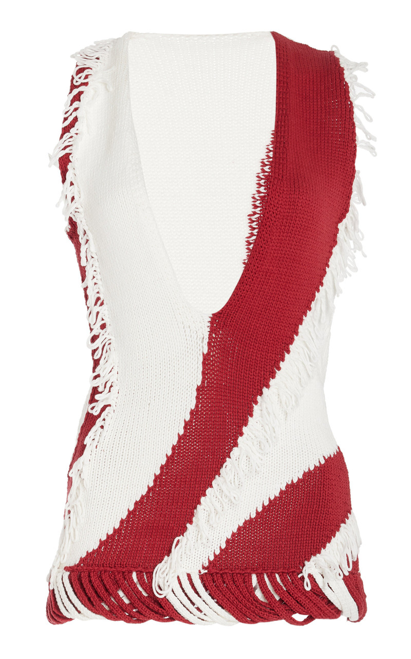 Roaring Cotton Intarsia Top red 1