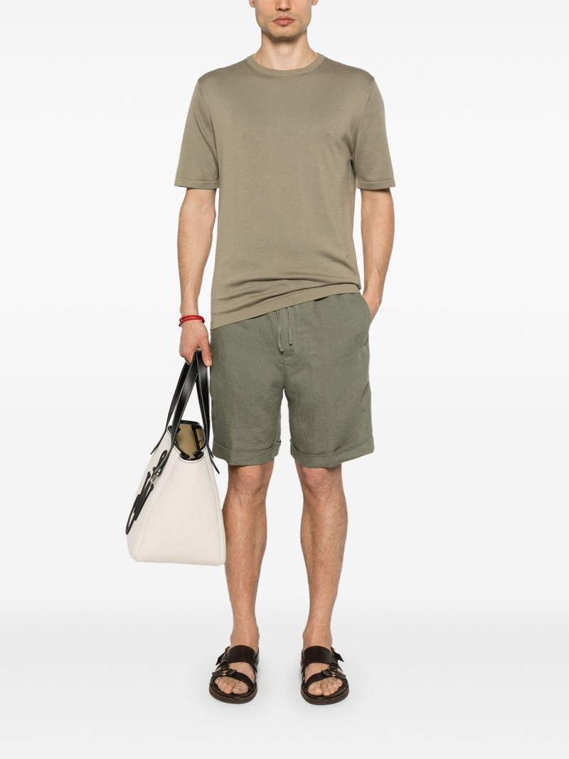 Canali linen shorts outlook