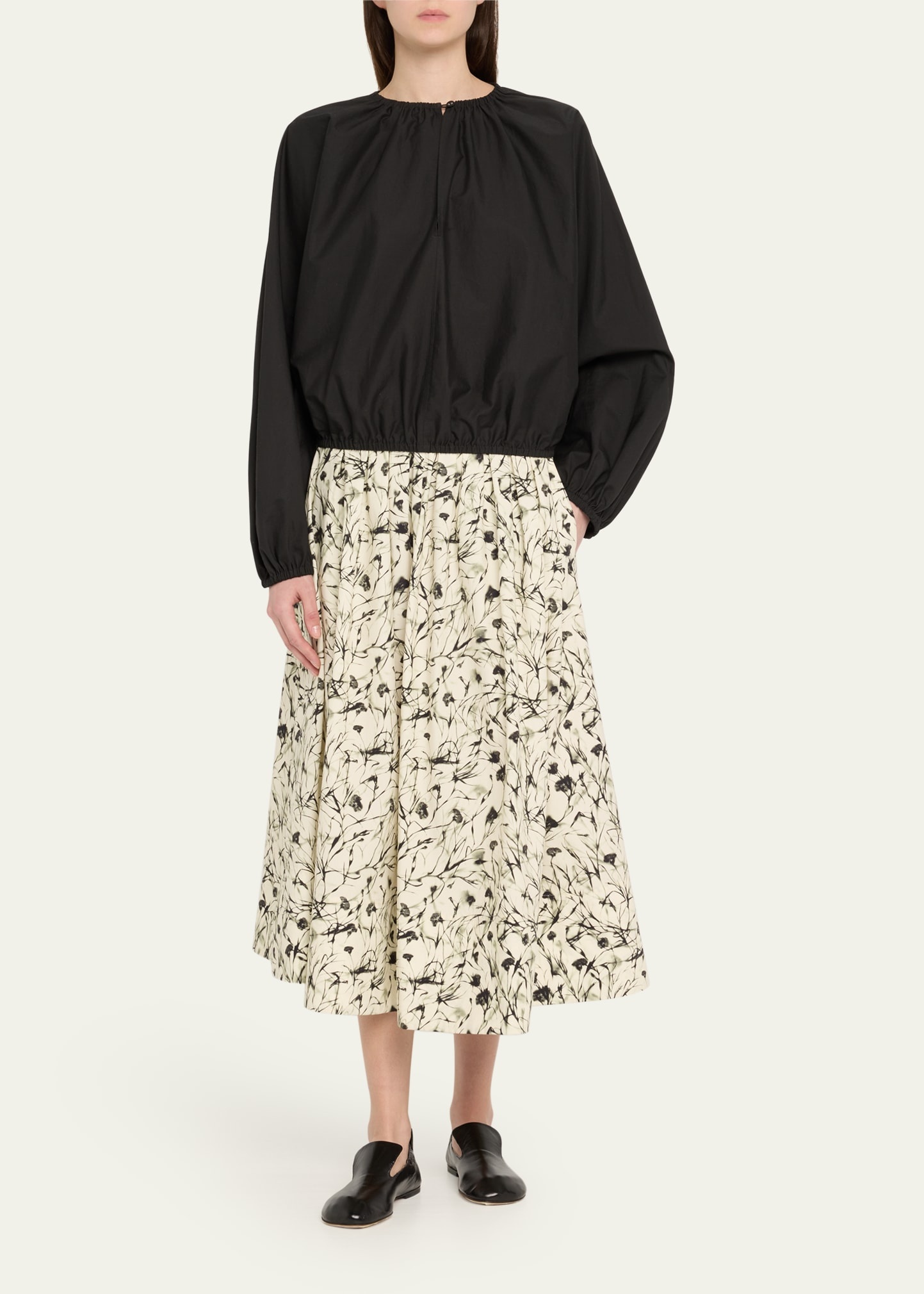 Wendy Blouson Technical Poplin Top - 2